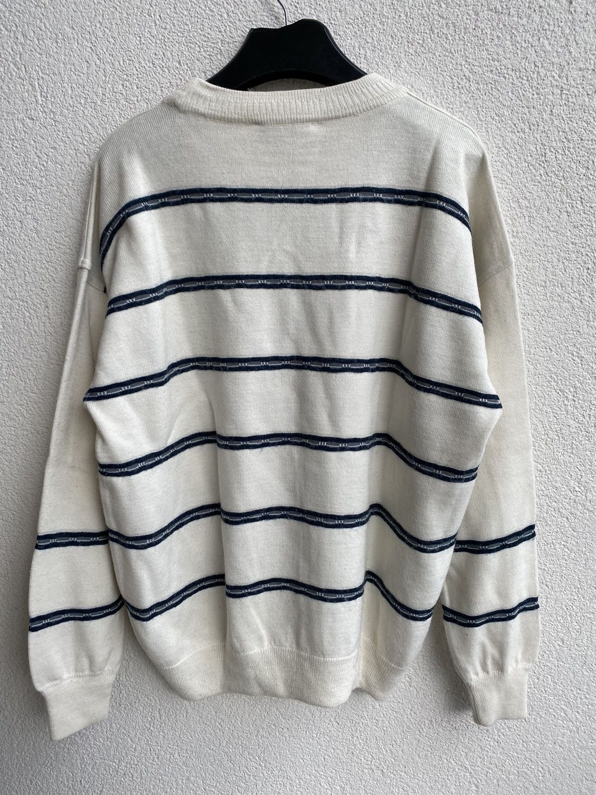 Yves Saint Laurent 90’s Wool YSL Sweater Cream White Size US L / EU 52-54 / 3 - 12 Thumbnail