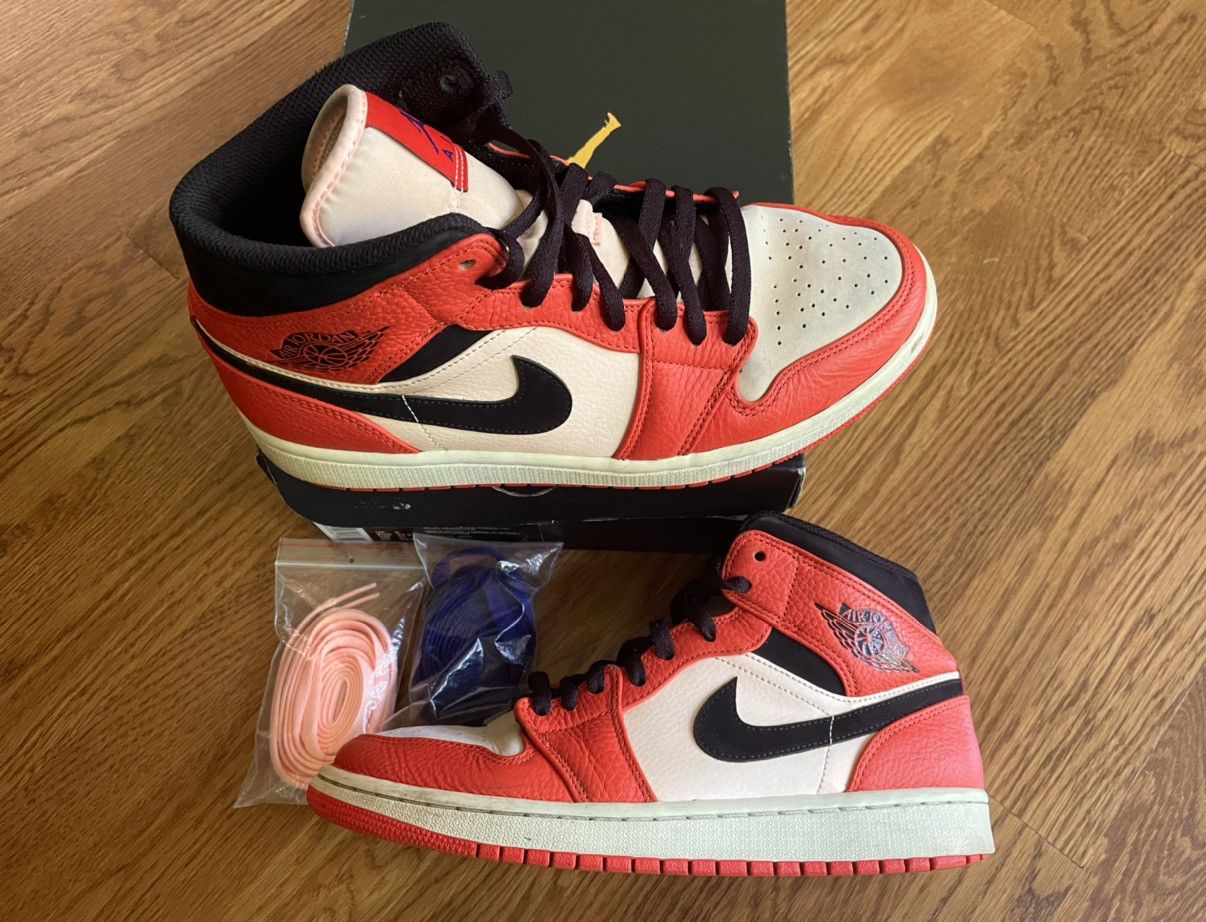 air jordan 1 mid team orange