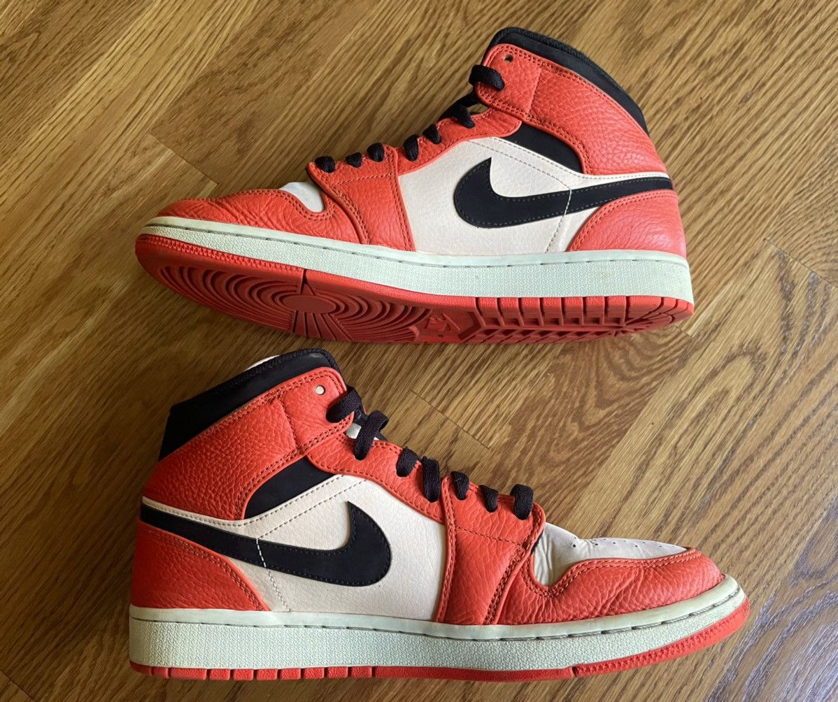 Jordan Brand 9 Air Jordan 1 Mid Team Orange Shattered Backboard SE 3 4 5 Size US 9 / EU 42 - 3 Thumbnail