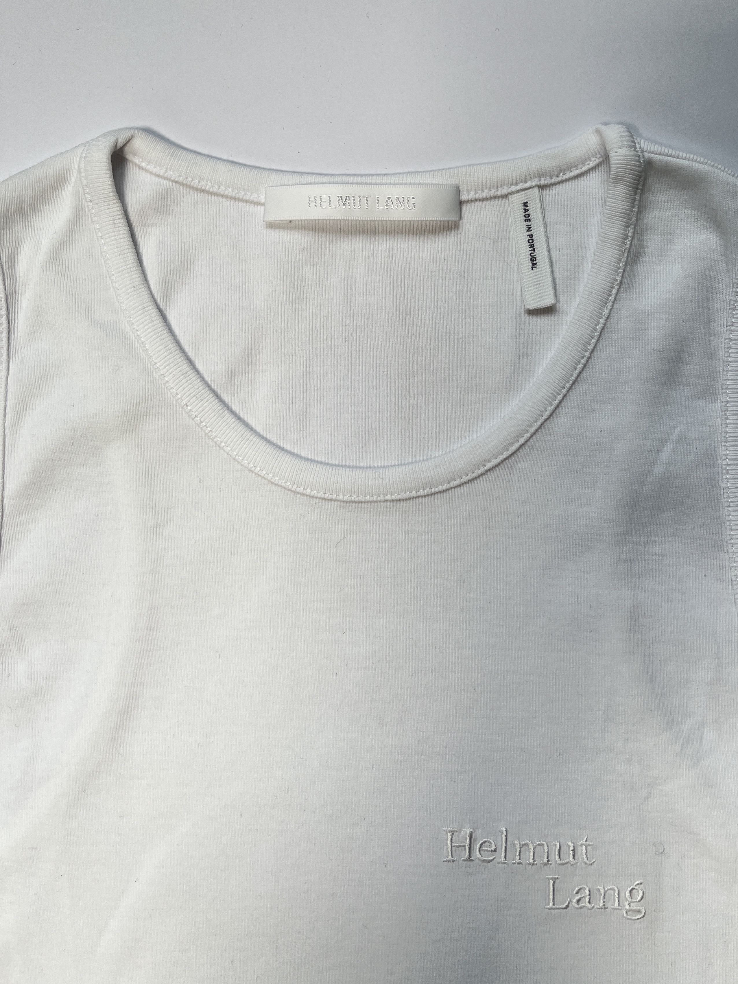 Helmut Lang ⚡️QUICK SALE⚡️Helmut Lang White Tank Top Size XS / US 0-2 / IT 36-38 - 3 Thumbnail