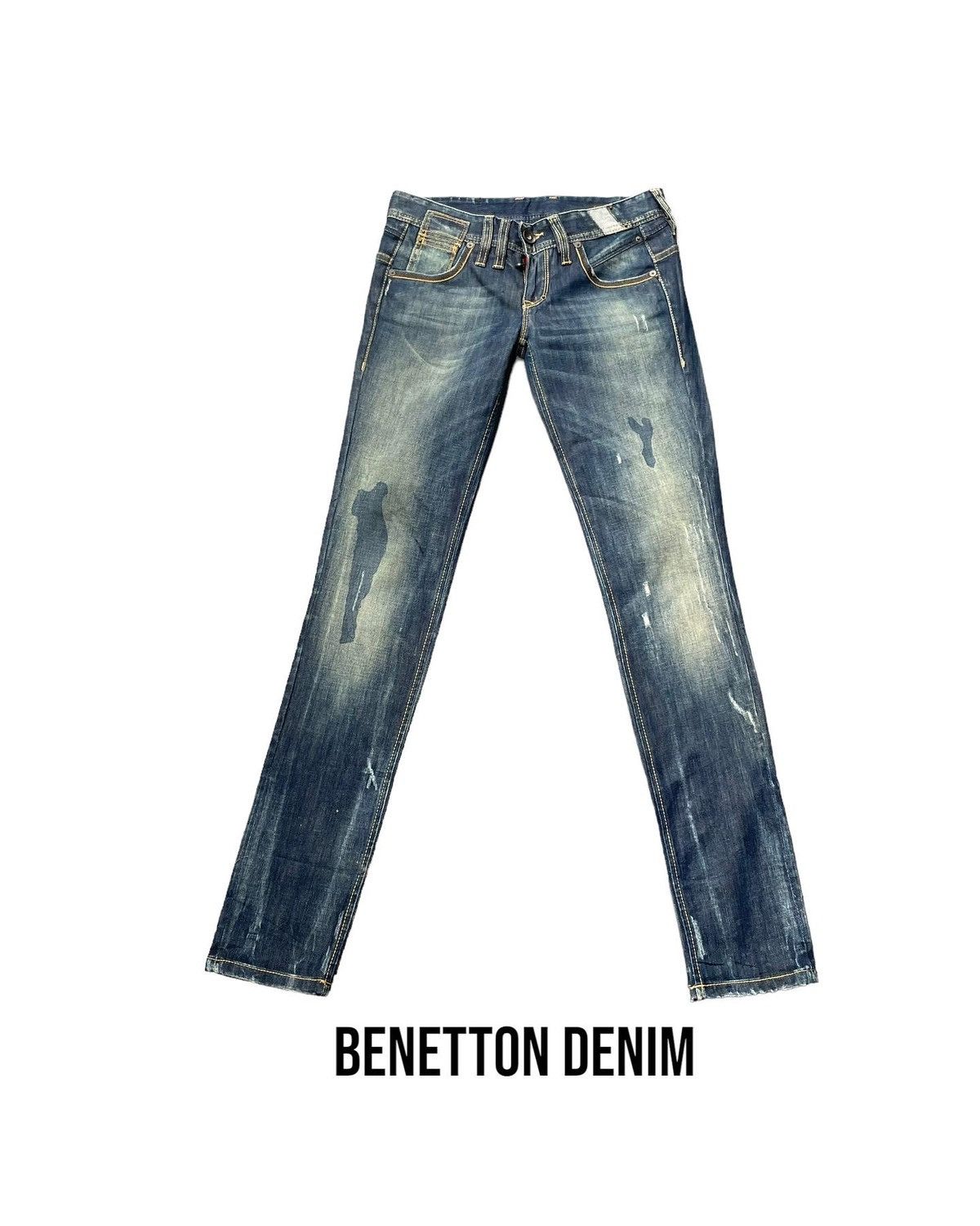 Benetton Benetton Custom Distresed Denim Size 30" / US 8 / IT 44 - 1 Thumbnail