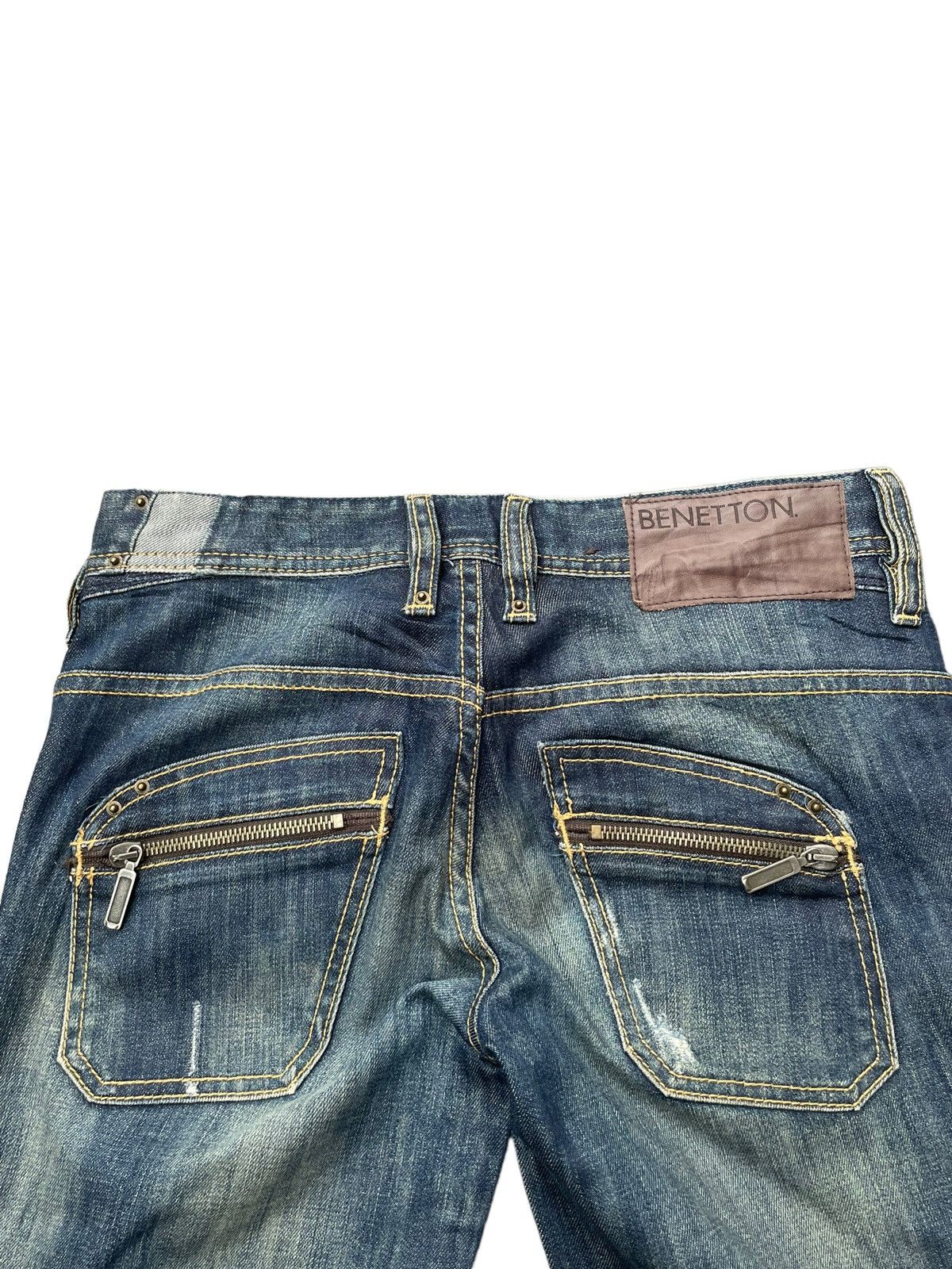 Benetton Benetton Custom Distresed Denim Size 30" / US 8 / IT 44 - 8 Thumbnail