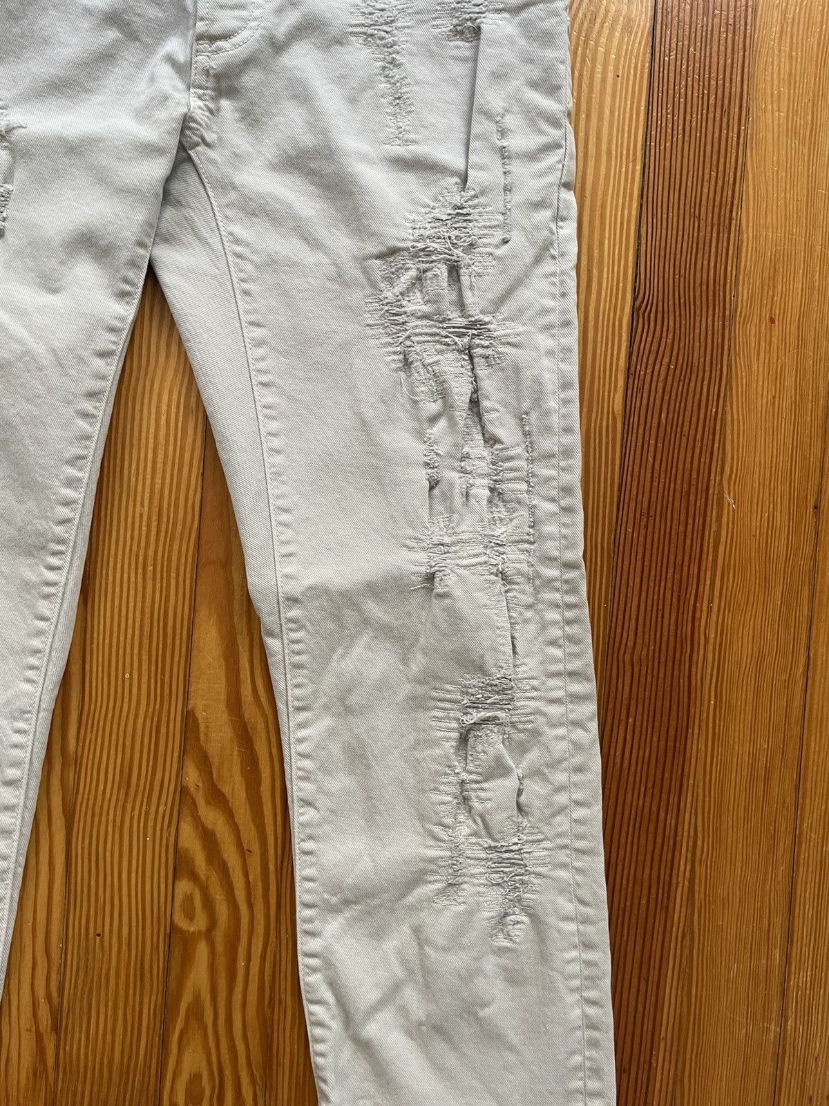 Dior Dior Homme Hedi Slimane Era Crash Denim Distressed Grey Size US 32 / EU 48 - 3 Thumbnail