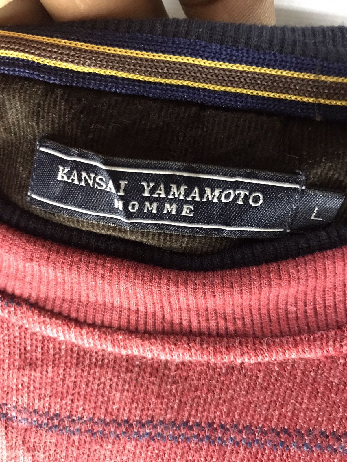 Japanese Brand × Kansai Yamamoto Kansai Yamamoto stripe crewneck sweatshirt Size US L / EU 52-54 / 3 - 3 Thumbnail