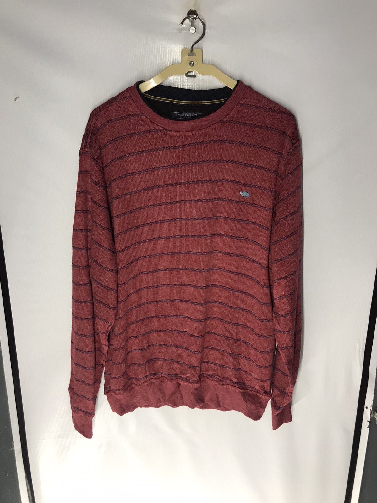 Japanese Brand × Kansai Yamamoto Kansai Yamamoto stripe crewneck sweatshirt Size US L / EU 52-54 / 3 - 6 Thumbnail