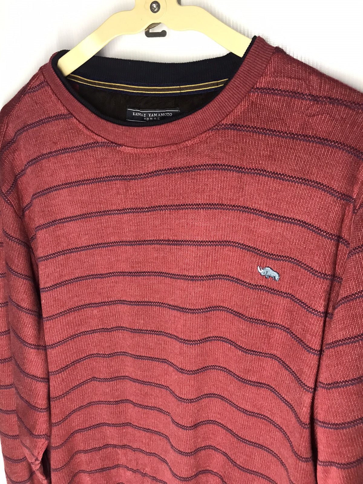 Japanese Brand × Kansai Yamamoto Kansai Yamamoto stripe crewneck sweatshirt Size US L / EU 52-54 / 3 - 5 Thumbnail