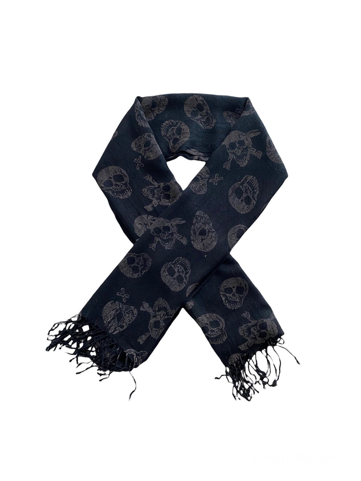 Seditionaries × Vintage Skull☠️ punk scarf fullprint black big saiz nice design Size ONE SIZE - 4 Thumbnail