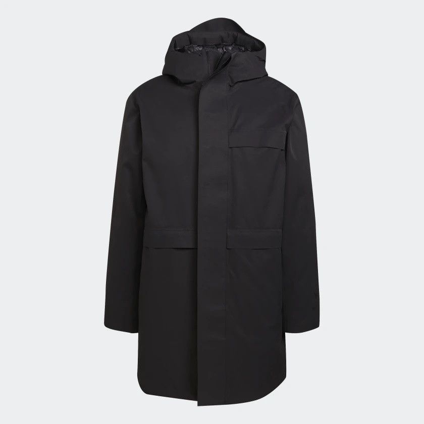 image of Adidas x Y 3 Y-3 Classic Co Gore-Tex Down Parka in Black, Men's (Size Medium)