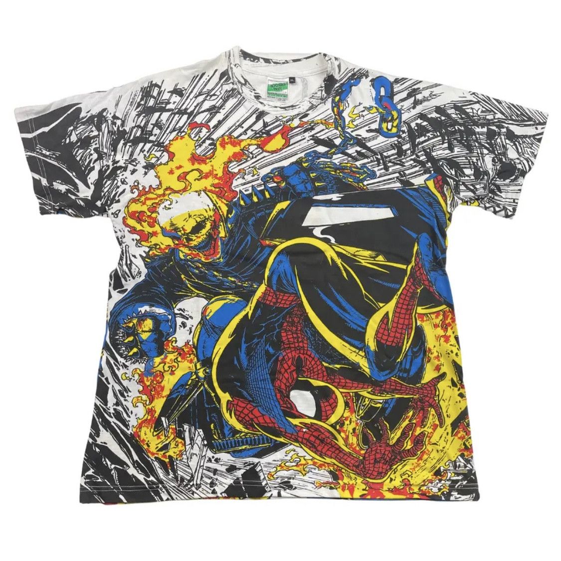 品良く着こなすため Marvel Comics T Print Over All Comic Spider-Man Vintage × トップス