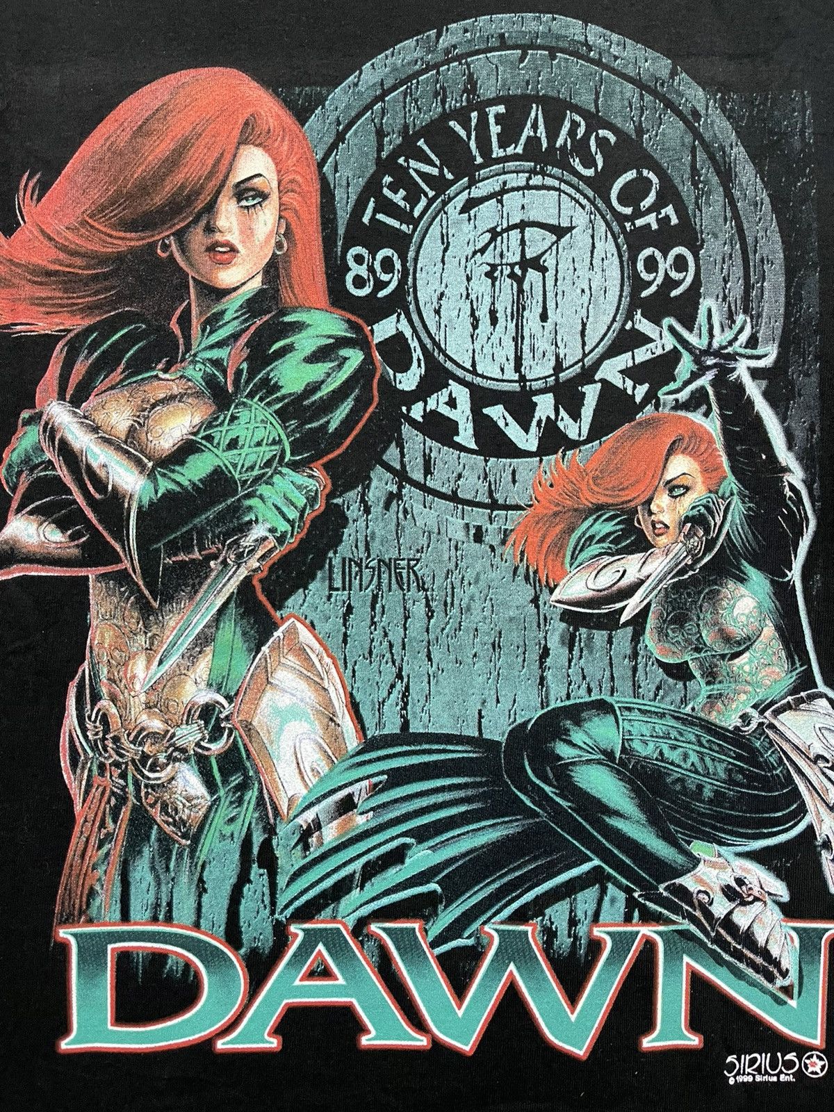 Anime × Marvel Comics × Vintage Vintage 1999 Linsner Dawn Serius Comics Shirt 90s Size US XL / EU 56 / 4 - 2 Thumbnail
