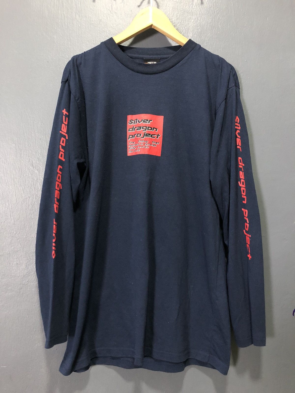 image of Skategang x Vintage Silver Dragon Project Japanese Skate Gang Shirt in Blue, Men's (Size Medium)