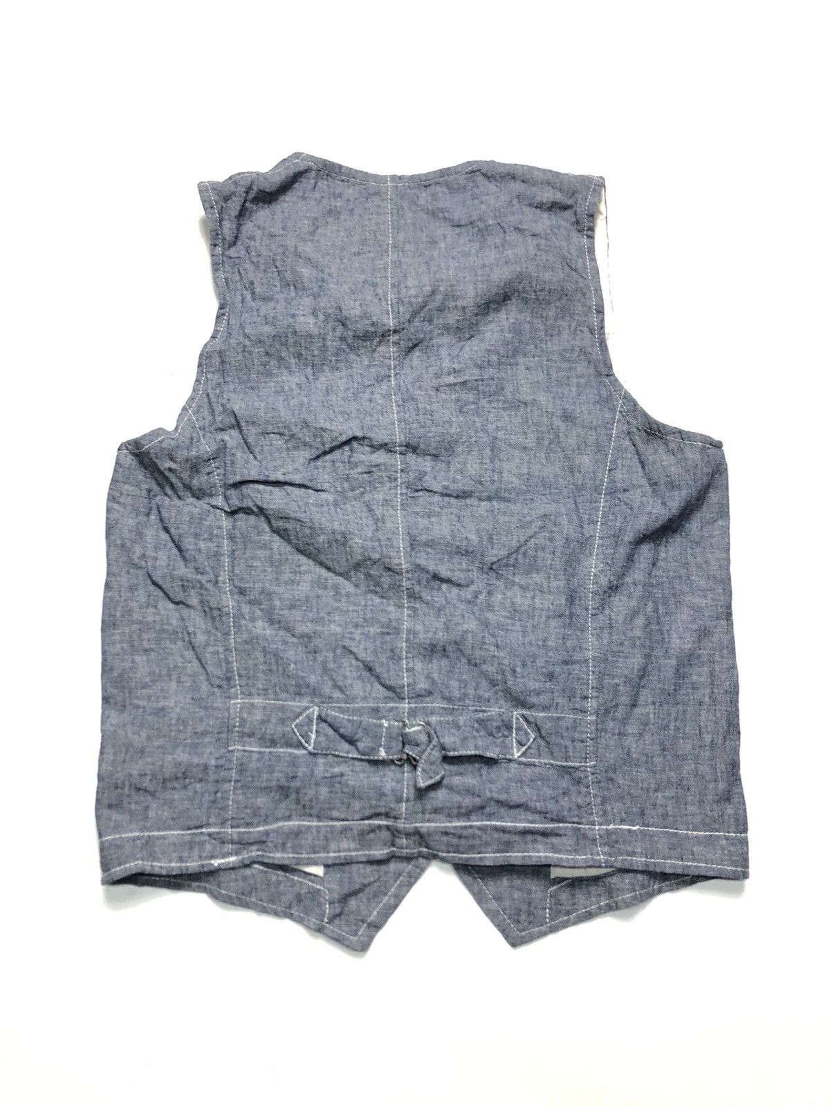 Japanese Brand BACK NUMBER CHAMBRAY VEST JAPAN 🇯🇵 Size US S / EU 44-46 / 1 - 8 Thumbnail