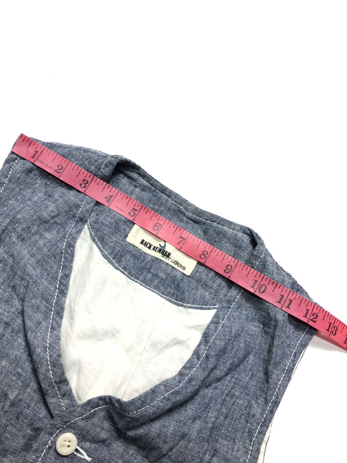 Japanese Brand BACK NUMBER CHAMBRAY VEST JAPAN 🇯🇵 Size US S / EU 44-46 / 1 - 10 Thumbnail