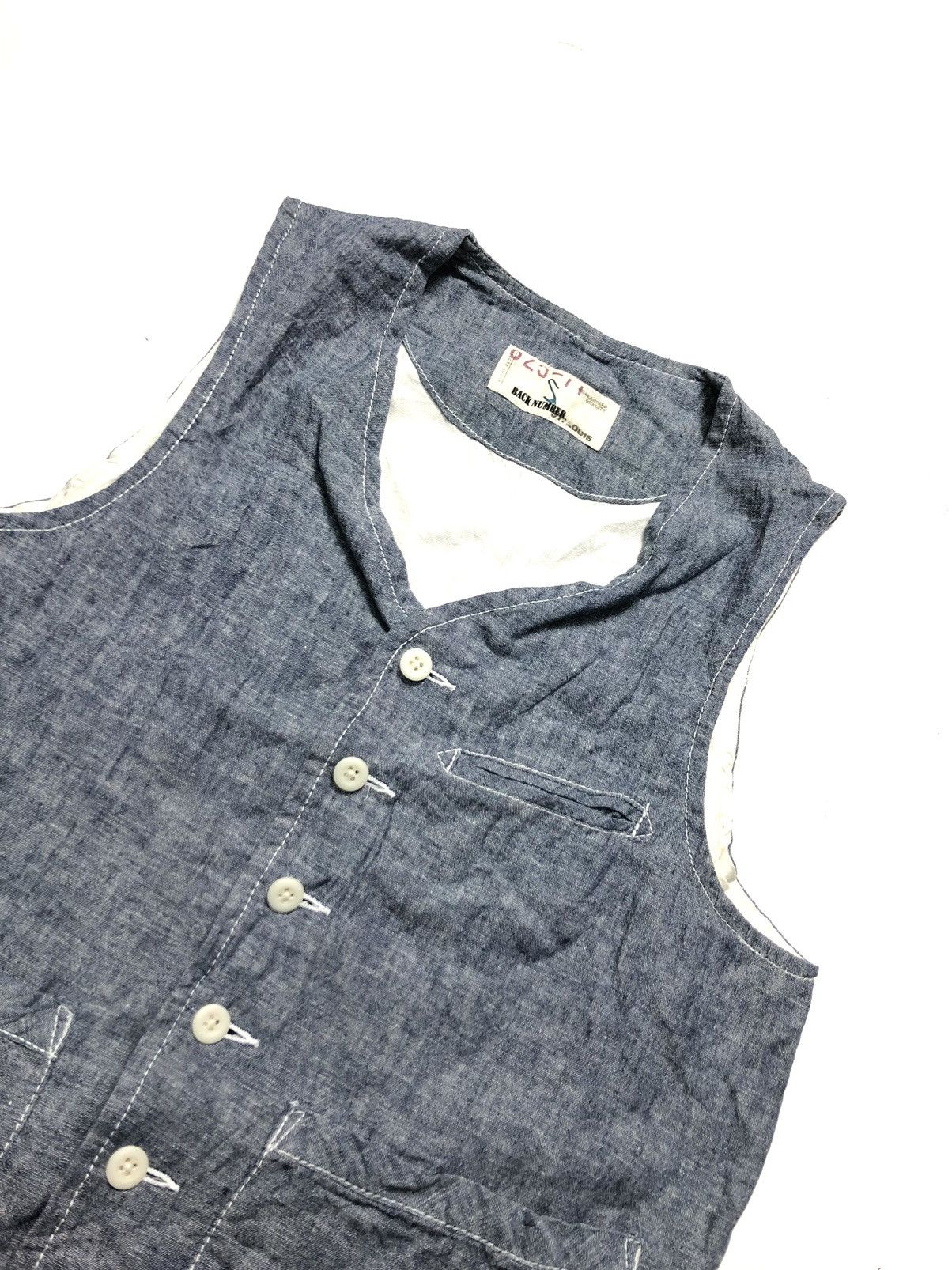 Japanese Brand BACK NUMBER CHAMBRAY VEST JAPAN 🇯🇵 Size US S / EU 44-46 / 1 - 2 Thumbnail