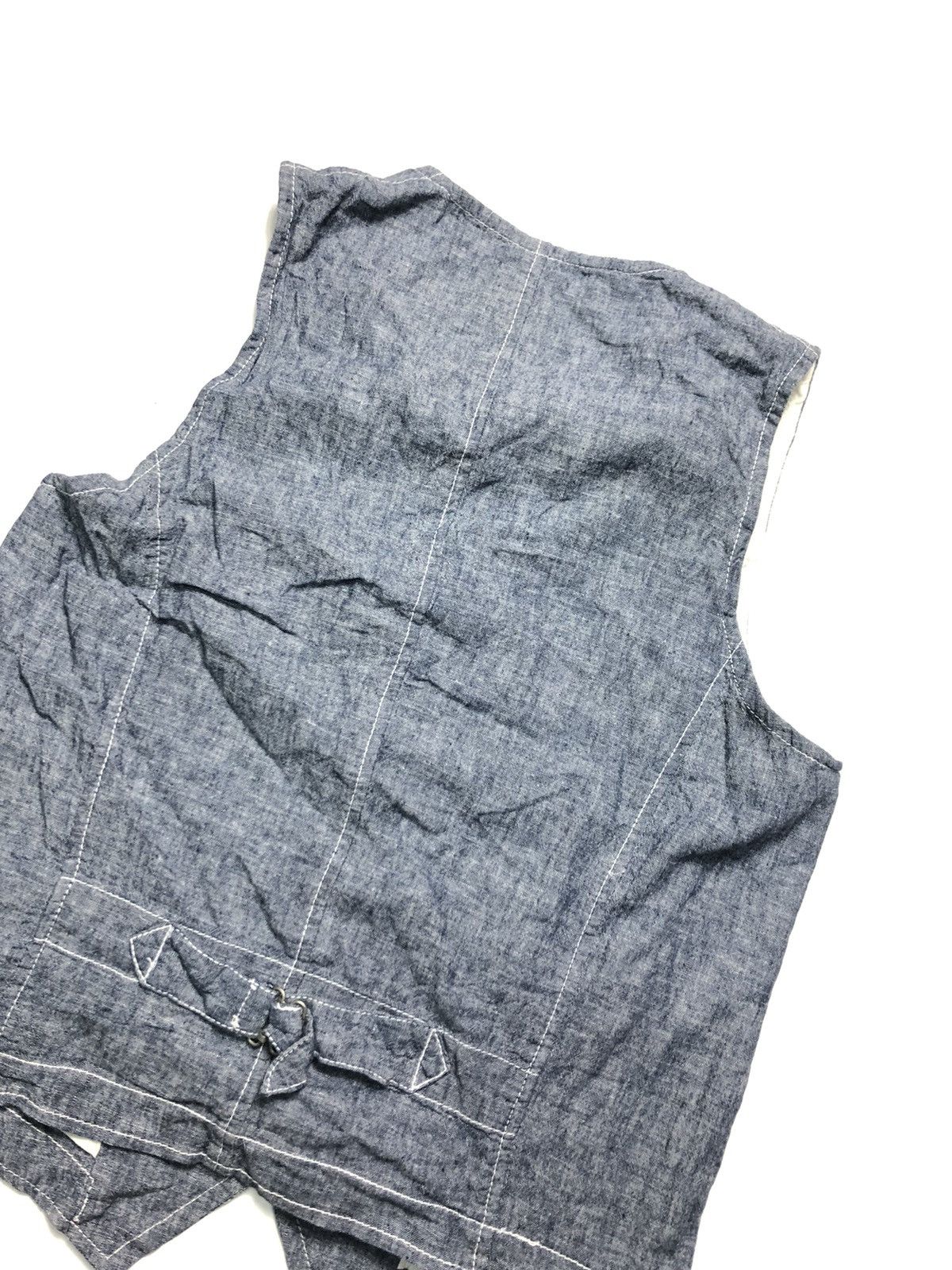 Japanese Brand BACK NUMBER CHAMBRAY VEST JAPAN 🇯🇵 Size US S / EU 44-46 / 1 - 9 Thumbnail
