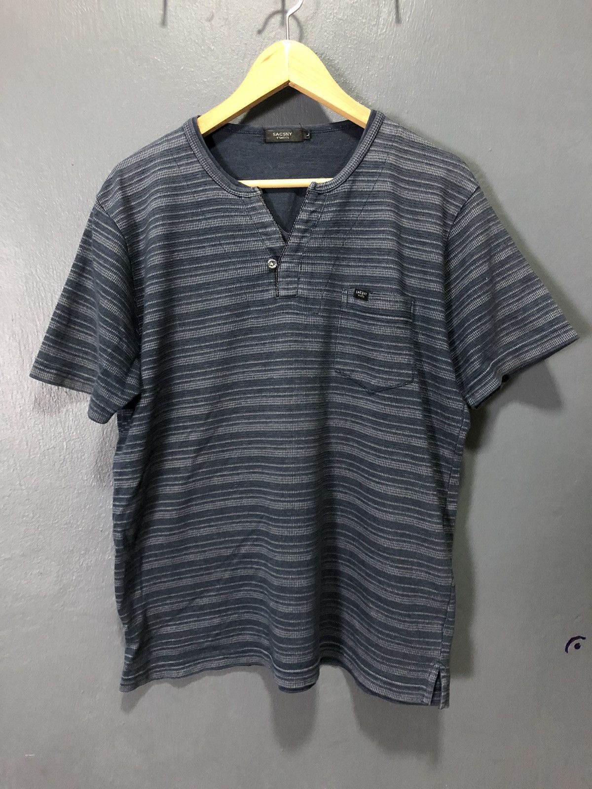 Japanese Brand × Y's × Yohji Yamamoto VINTAGE Y’SACCS SACSNY STRIPE SHIRT Size US M / EU 48-50 / 2 - 1 Thumbnail