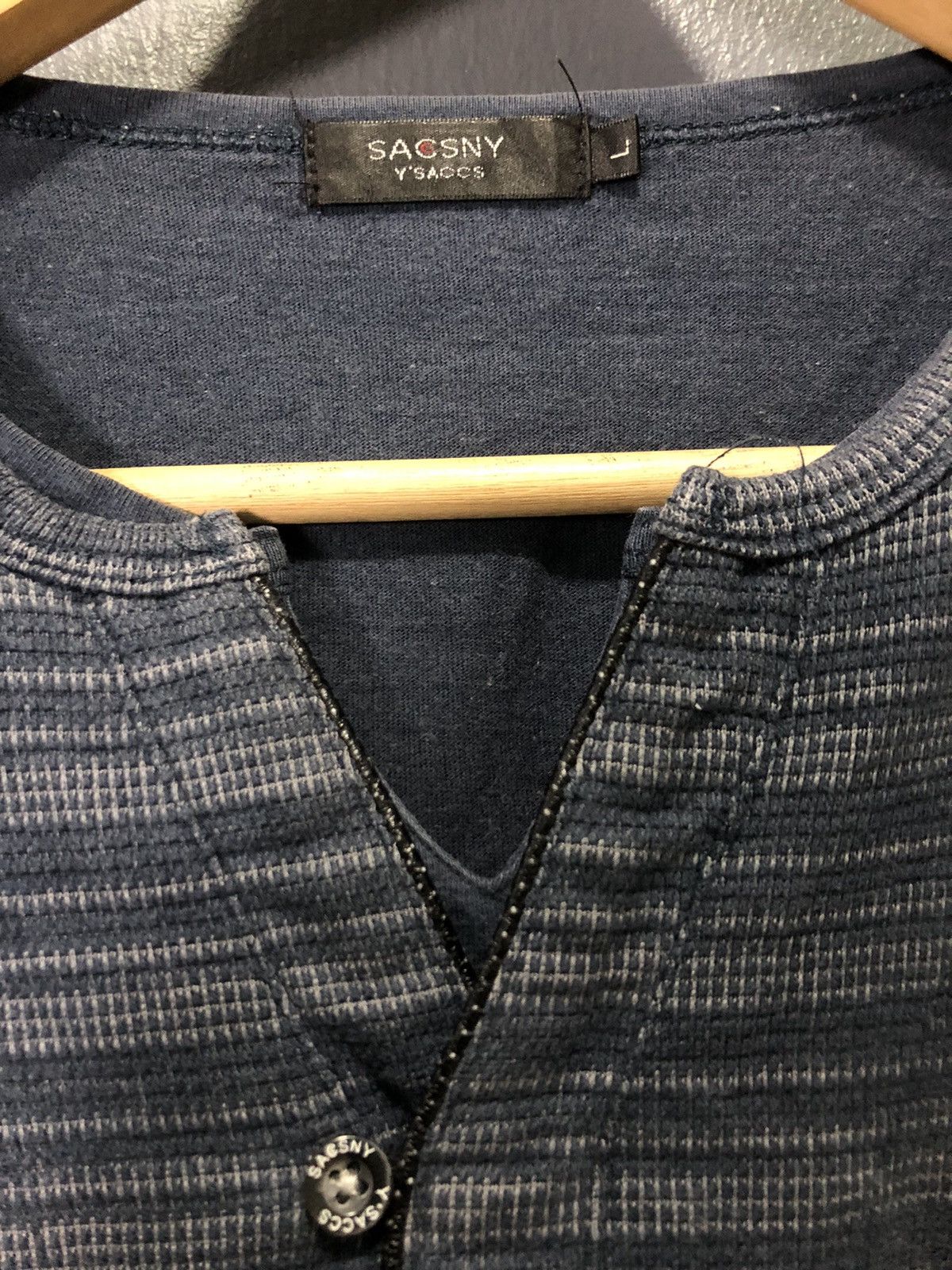 Japanese Brand × Y's × Yohji Yamamoto VINTAGE Y’SACCS SACSNY STRIPE SHIRT Size US M / EU 48-50 / 2 - 4 Thumbnail