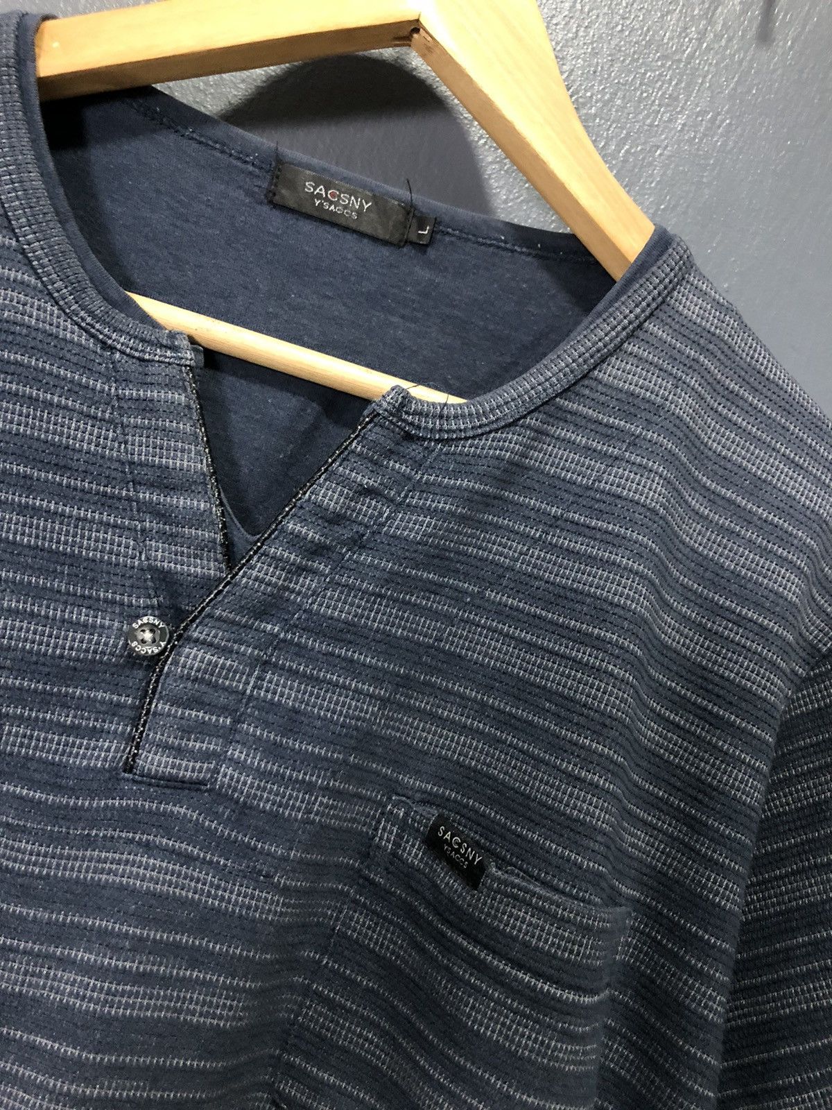 Japanese Brand × Y's × Yohji Yamamoto VINTAGE Y’SACCS SACSNY STRIPE SHIRT Size US M / EU 48-50 / 2 - 2 Thumbnail