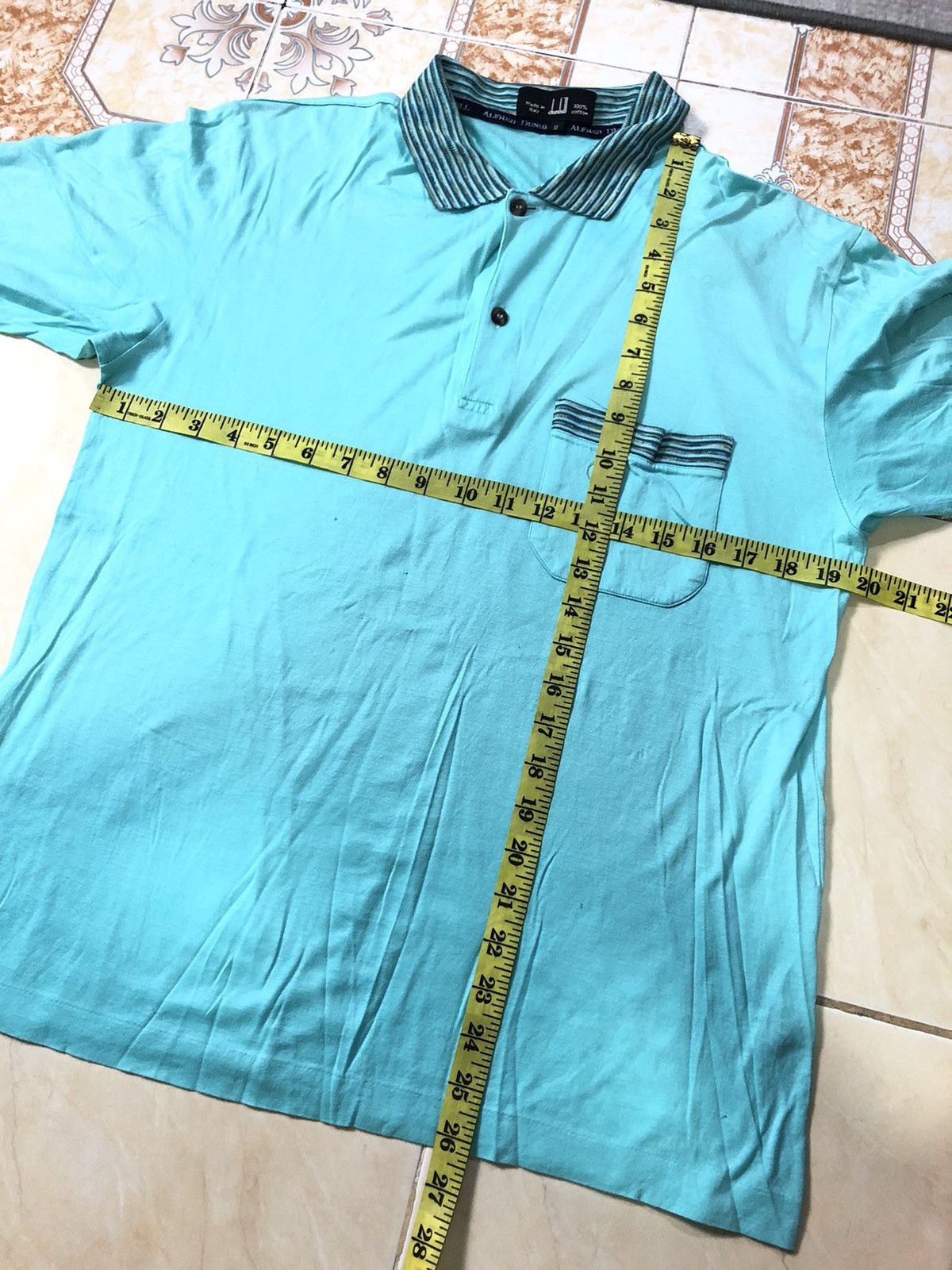 Alfred Dunhill × Vintage VINTAGE ALFRED DUNHILL POLO SHIRT SINGLE POCKET Size US M / EU 48-50 / 2 - 7 Thumbnail