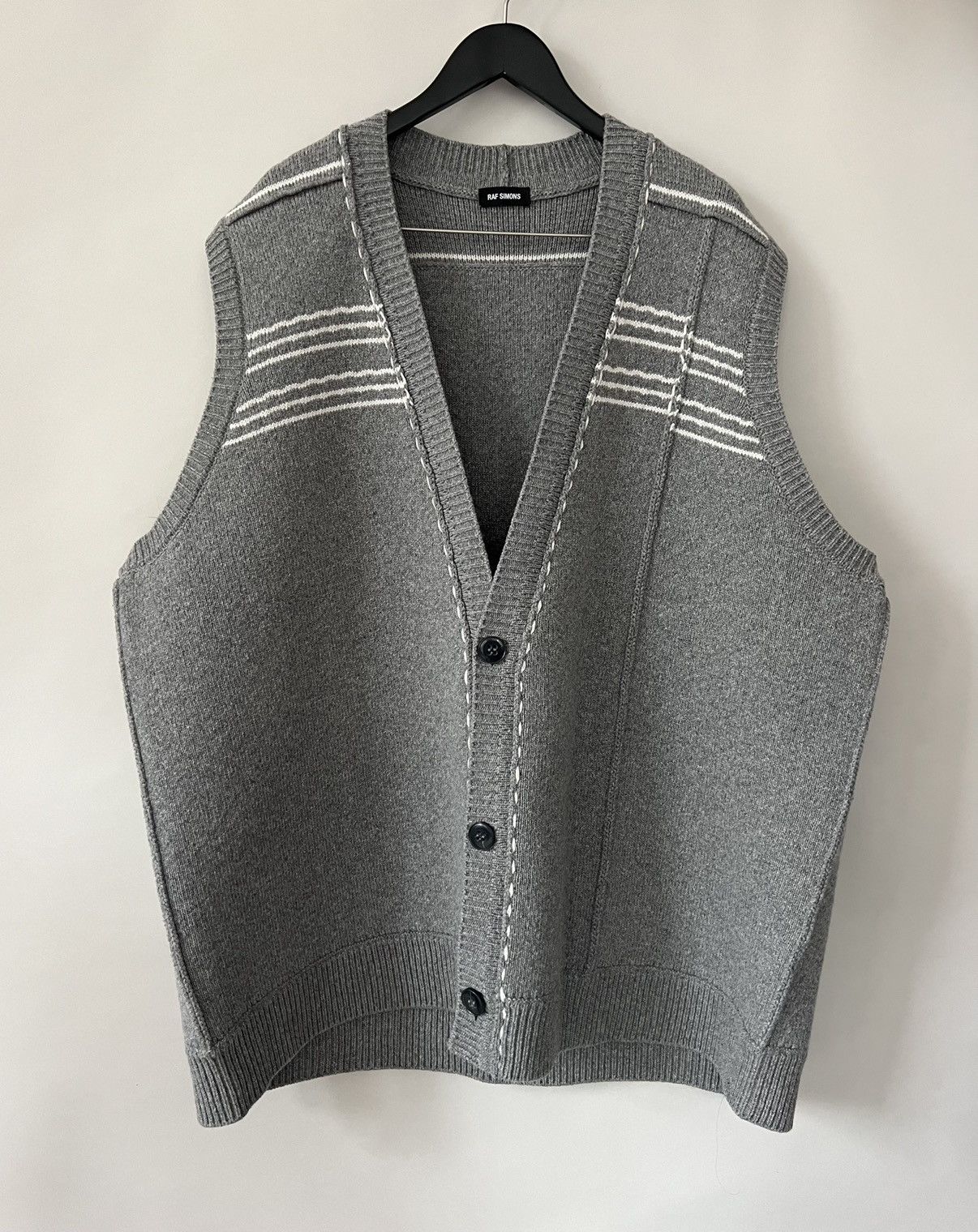 Raf Simons Raf Simons Oversized Wool Cardigan Size US XL / EU 56 / 4 - 4 Thumbnail