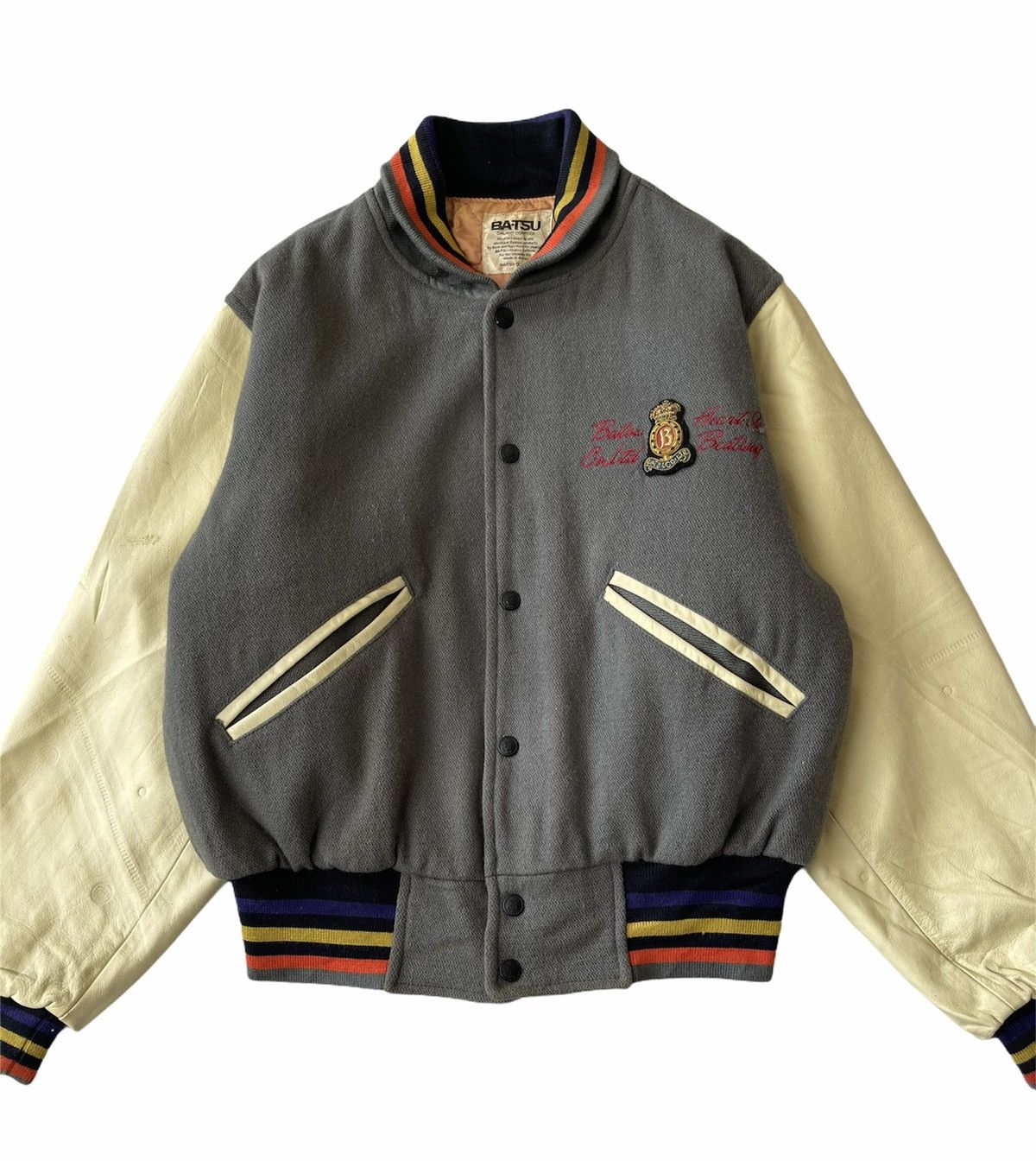 Vintage VINTAGE MEN BATSU WOOL VARSITY JACKET Size US M / EU 48-50 / 2 - 1 Thumbnail