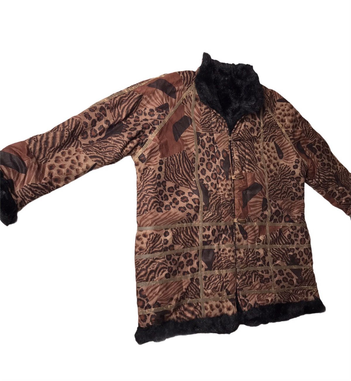 Designer RARE LEOPARD DESIGN FUR JACKET SHERPA Size US L / EU 52-54 / 3 - 5 Thumbnail