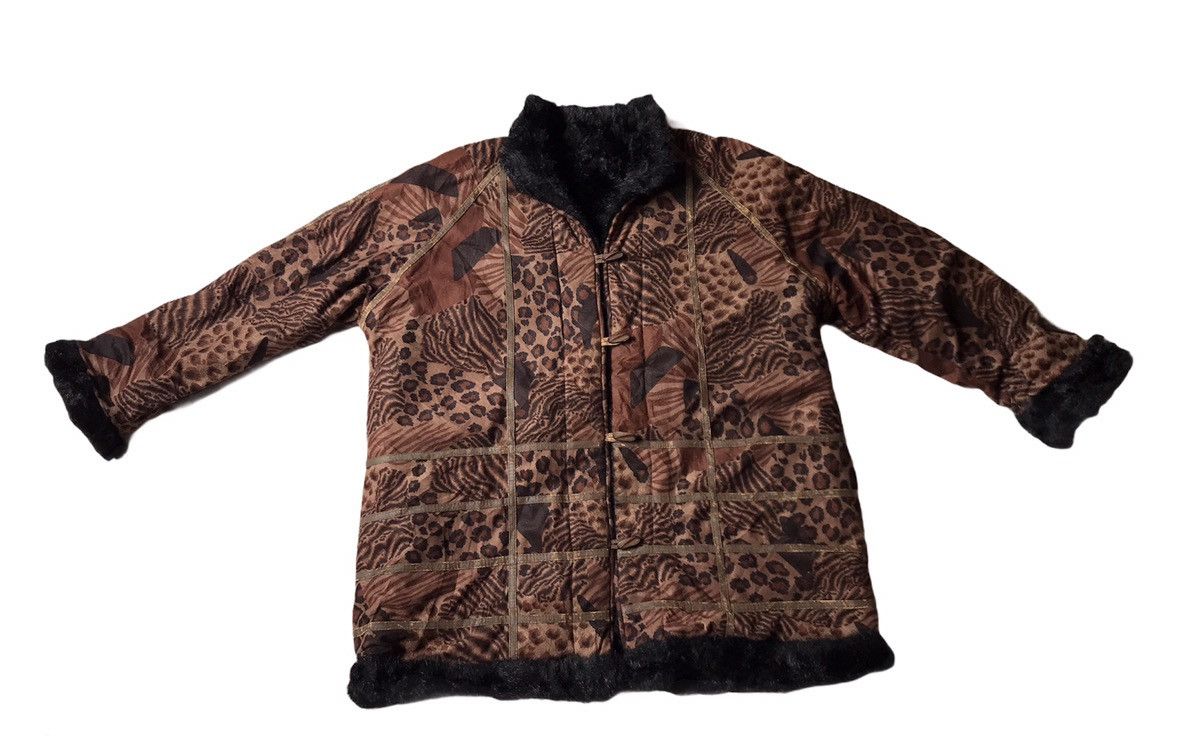 Designer RARE LEOPARD DESIGN FUR JACKET SHERPA Size US L / EU 52-54 / 3 - 7 Thumbnail