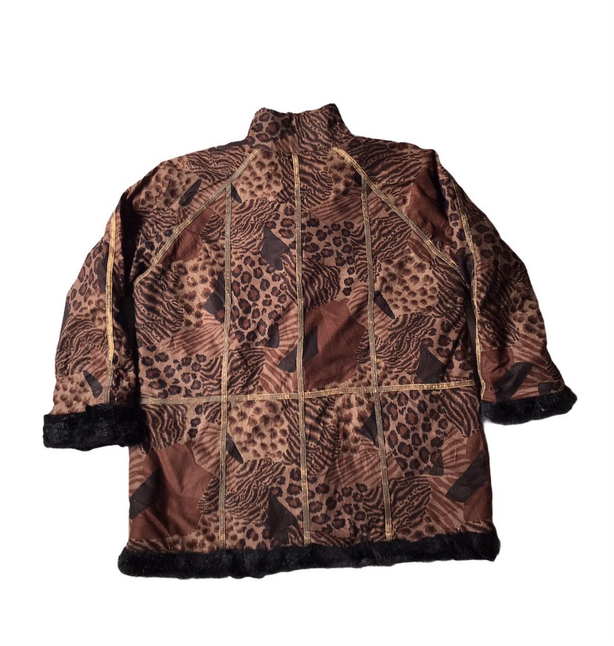 Designer RARE LEOPARD DESIGN FUR JACKET SHERPA Size US L / EU 52-54 / 3 - 2 Thumbnail