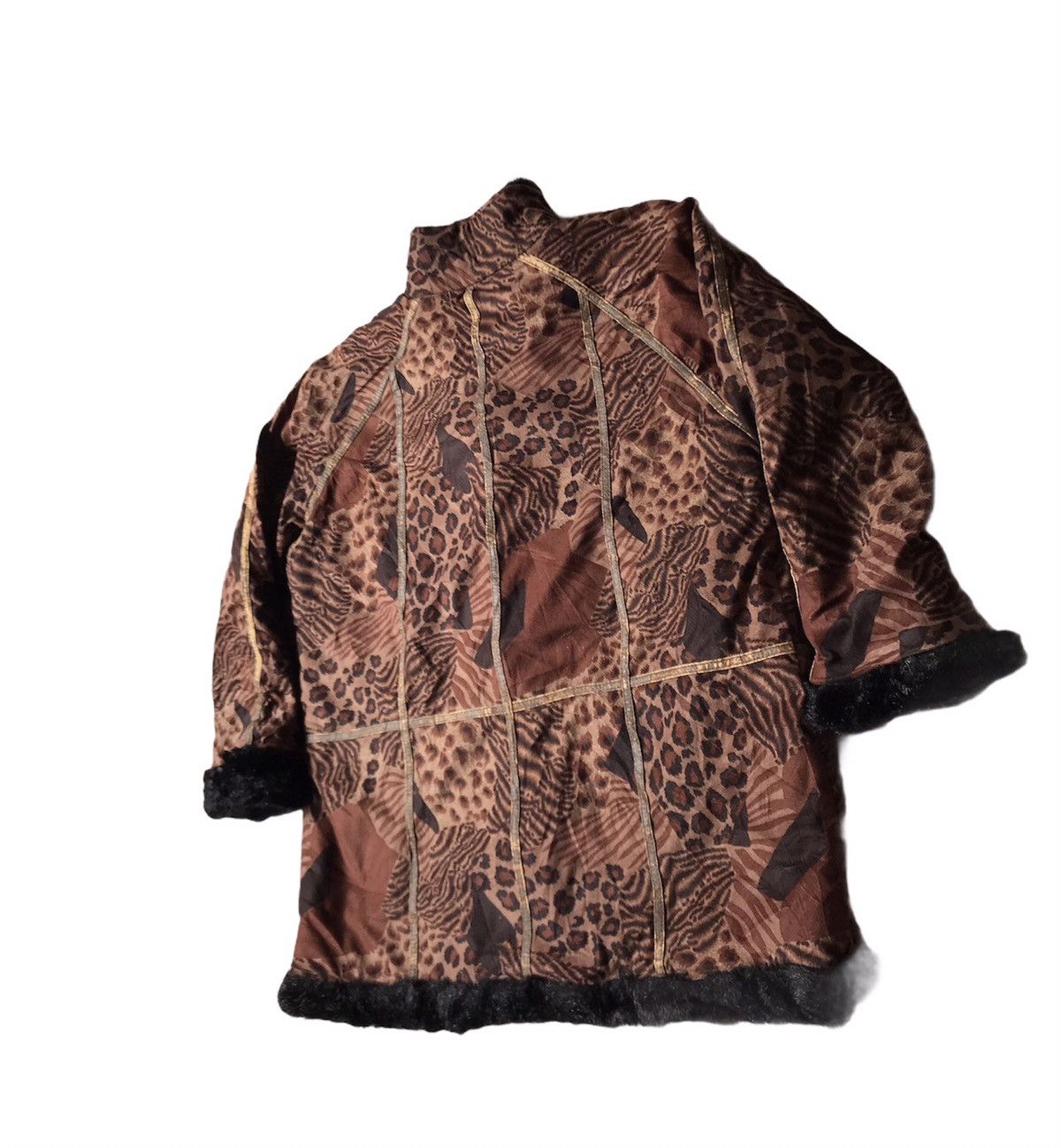 Designer RARE LEOPARD DESIGN FUR JACKET SHERPA Size US L / EU 52-54 / 3 - 3 Thumbnail