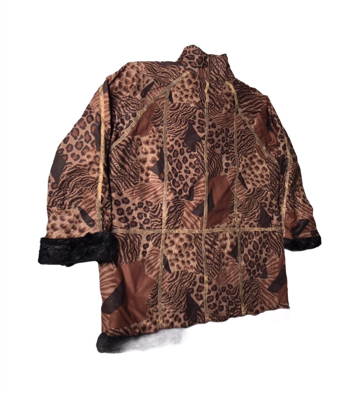 Designer RARE LEOPARD DESIGN FUR JACKET SHERPA Size US L / EU 52-54 / 3 - 4 Thumbnail