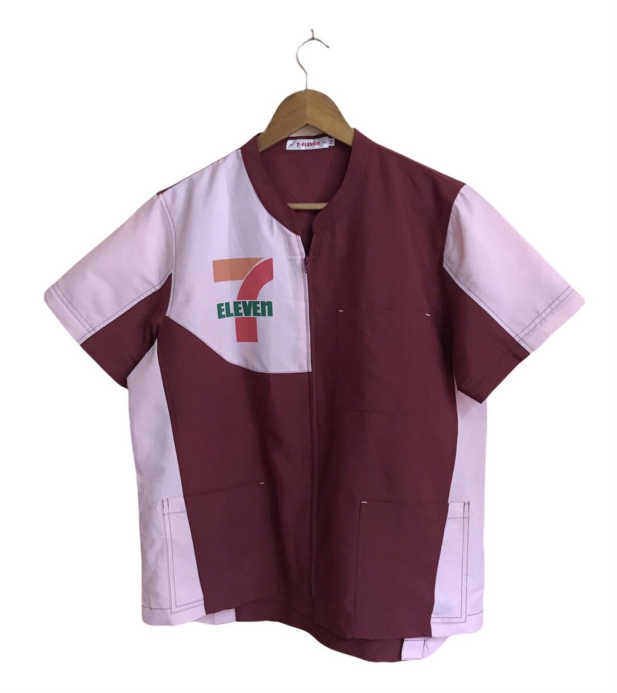 Designer × Logo 7 × Vintage RARE 7 ELEVEN WORKWEAR FULL ZIPPER PUNK TEE JOE FRESHGOOD Size US M / EU 48-50 / 2 - 1 Thumbnail