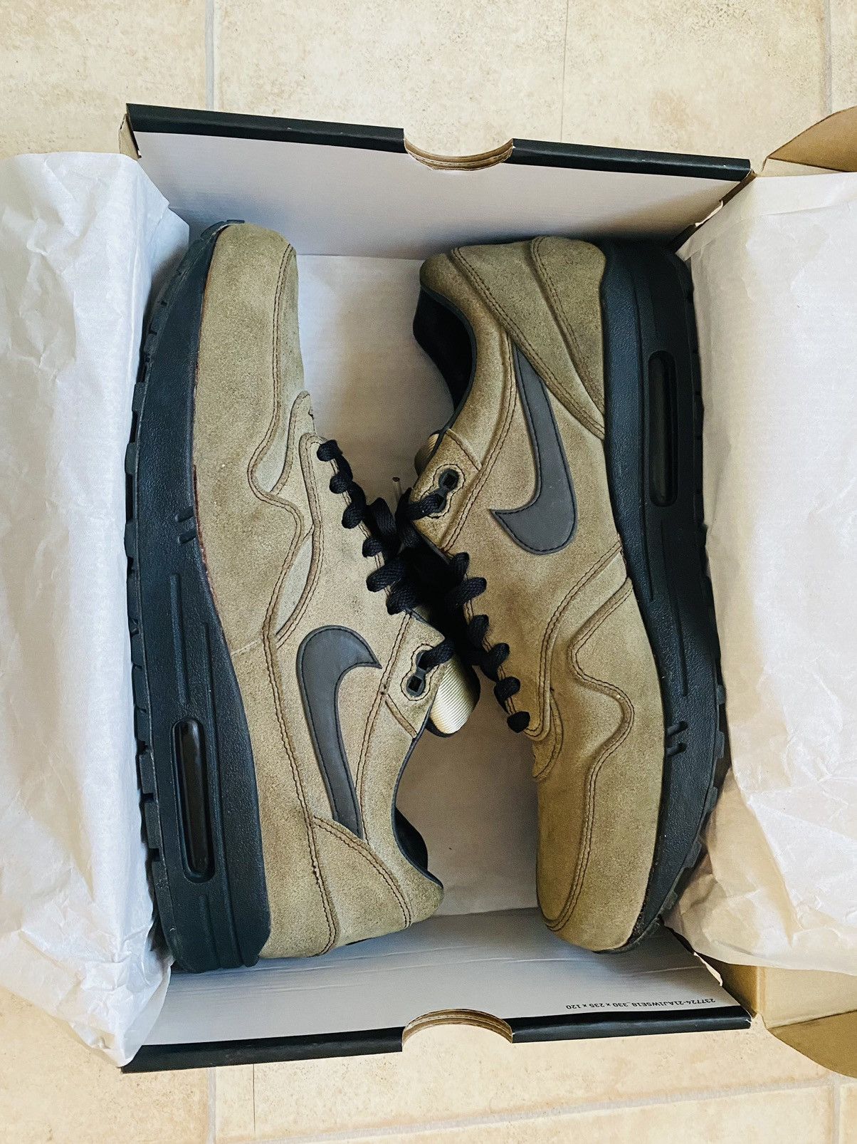 Nike ACG × atmos NikeLab Air Max 1 Dip Dye Bw Size US 13 / EU 46 - 2 Thumbnail