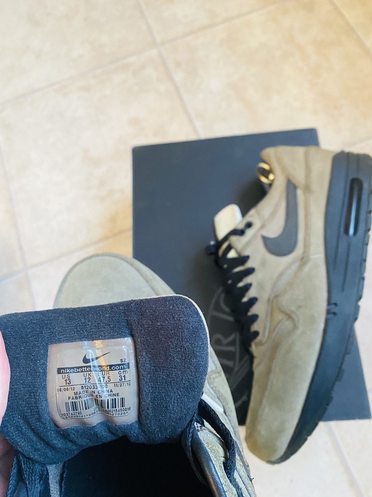 Nike ACG × atmos NikeLab Air Max 1 Dip Dye Bw Size US 13 / EU 46 - 12 Thumbnail