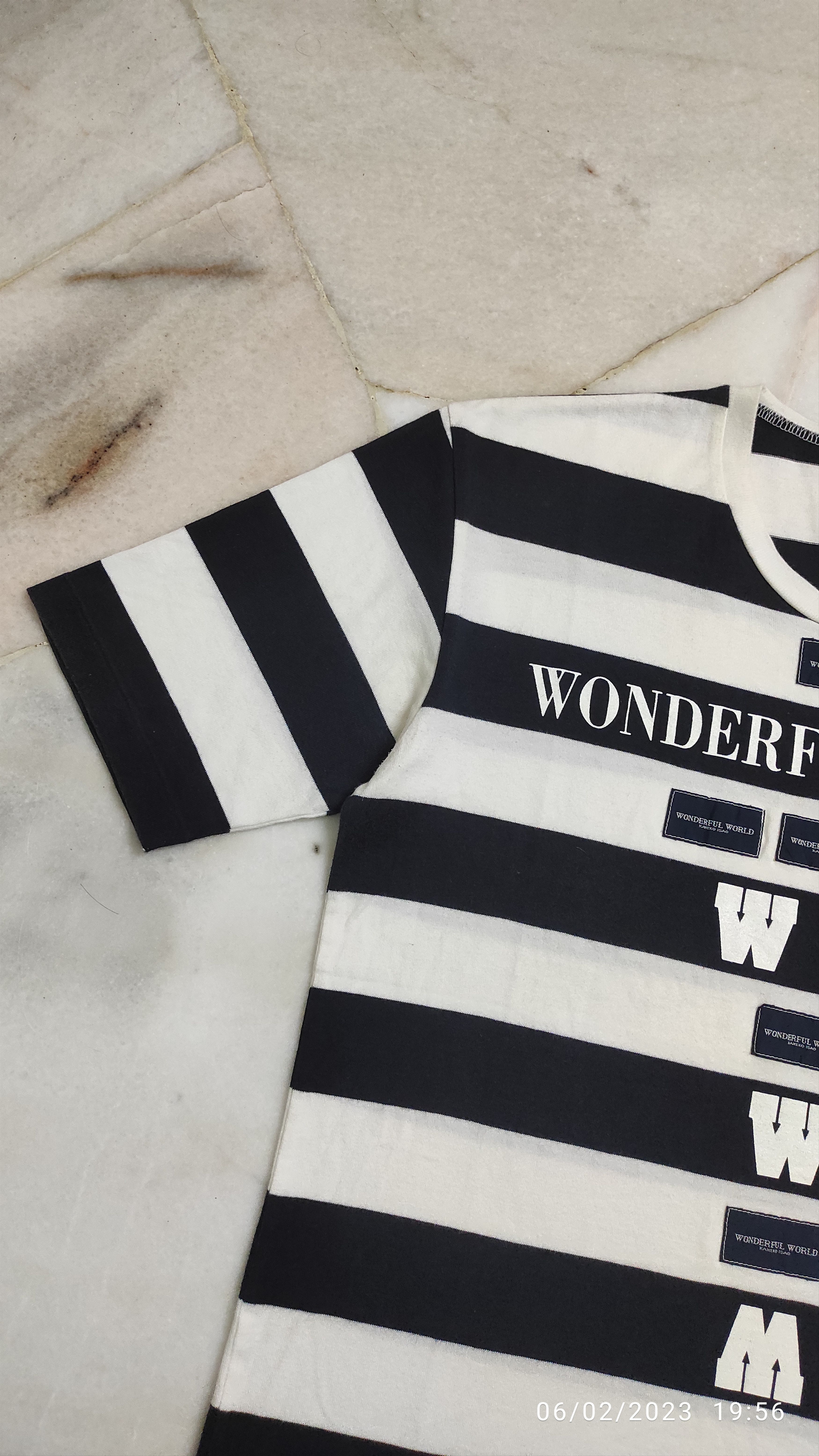 Kaneko Isao Archive ss1996 WONDERFUL WORLD By KANEKO ISAO Stripes tee Size US S / EU 44-46 / 1 - 8 Thumbnail