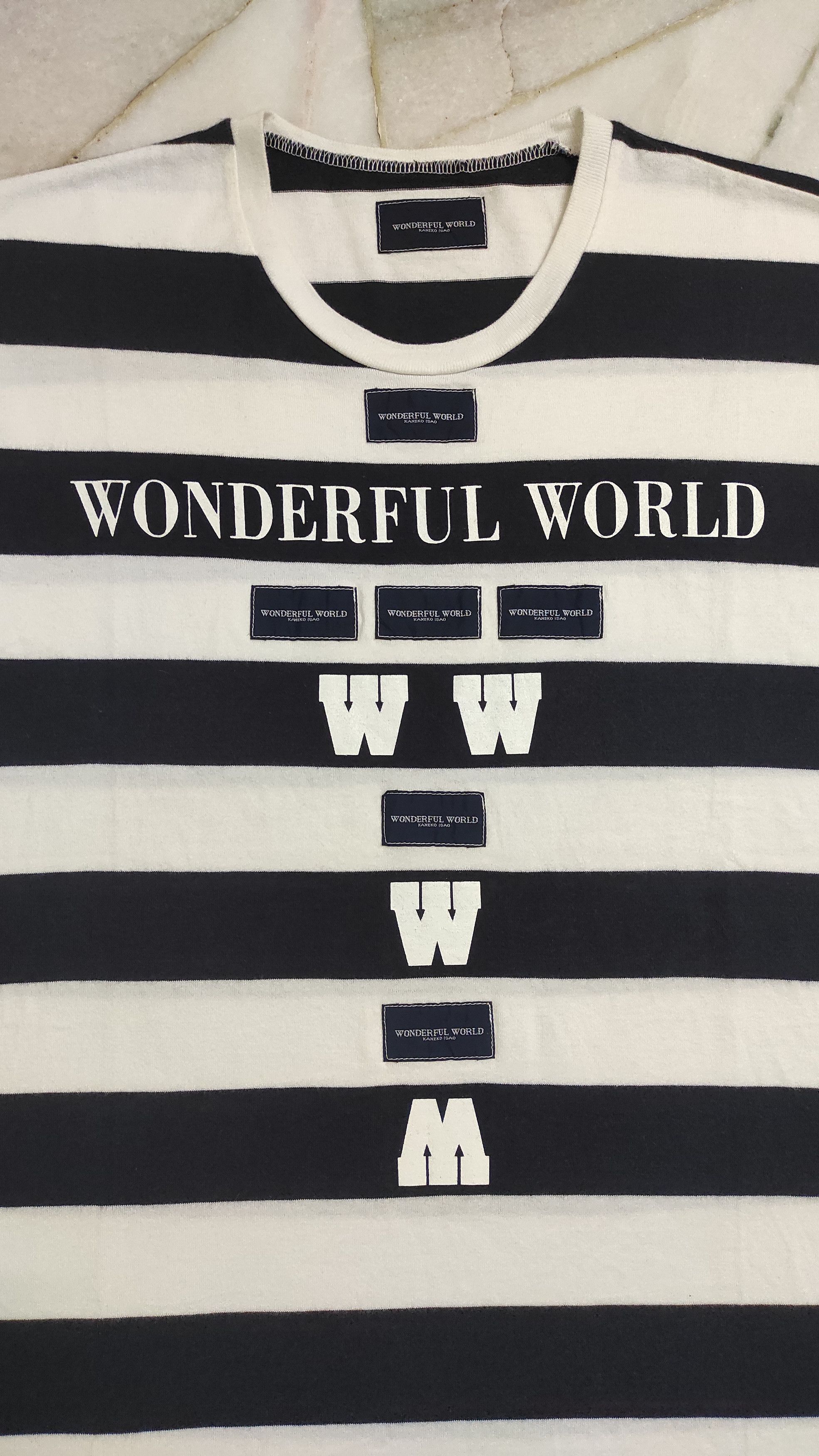 Kaneko Isao Archive ss1996 WONDERFUL WORLD By KANEKO ISAO Stripes tee Size US S / EU 44-46 / 1 - 10 Thumbnail