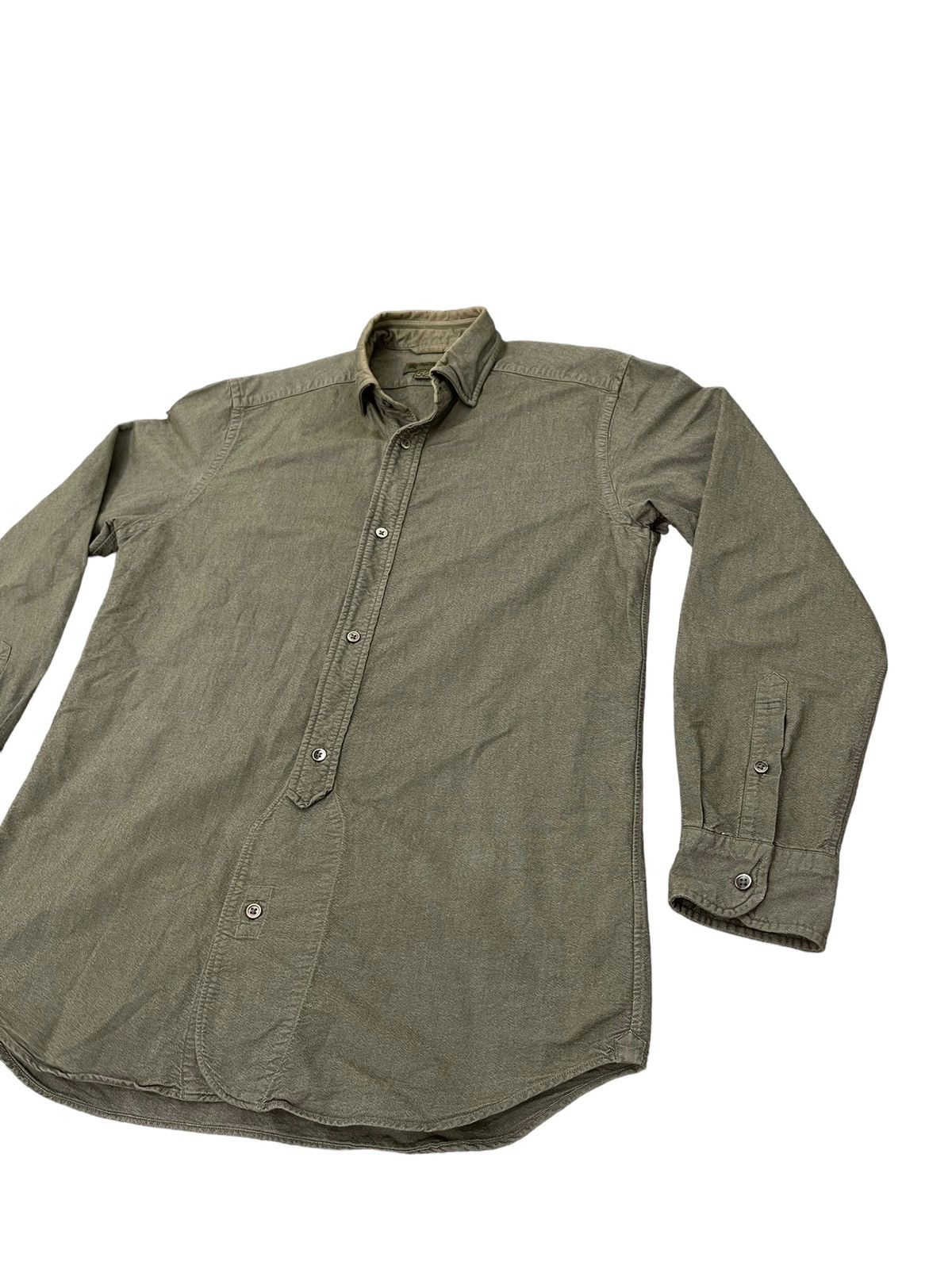 Japanese Brand Work Shirt Nigel Cabourn 49🟩 Size US L / EU 52-54 / 3 - 1 Thumbnail