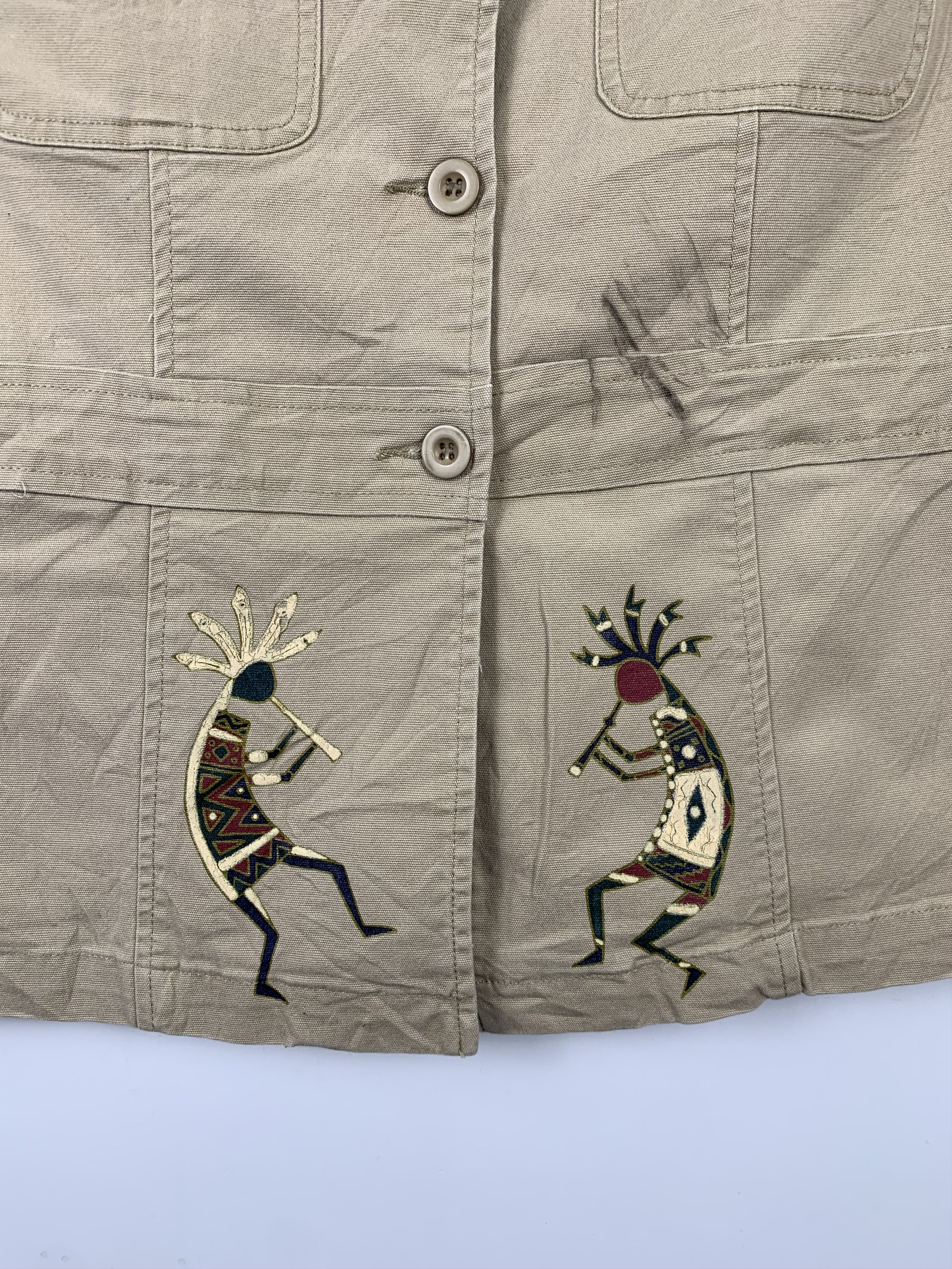 Japanese Brand CAROLINA Aztec Native Navajo Cotton Vests V0119 Size US M / EU 48-50 / 2 - 4 Thumbnail