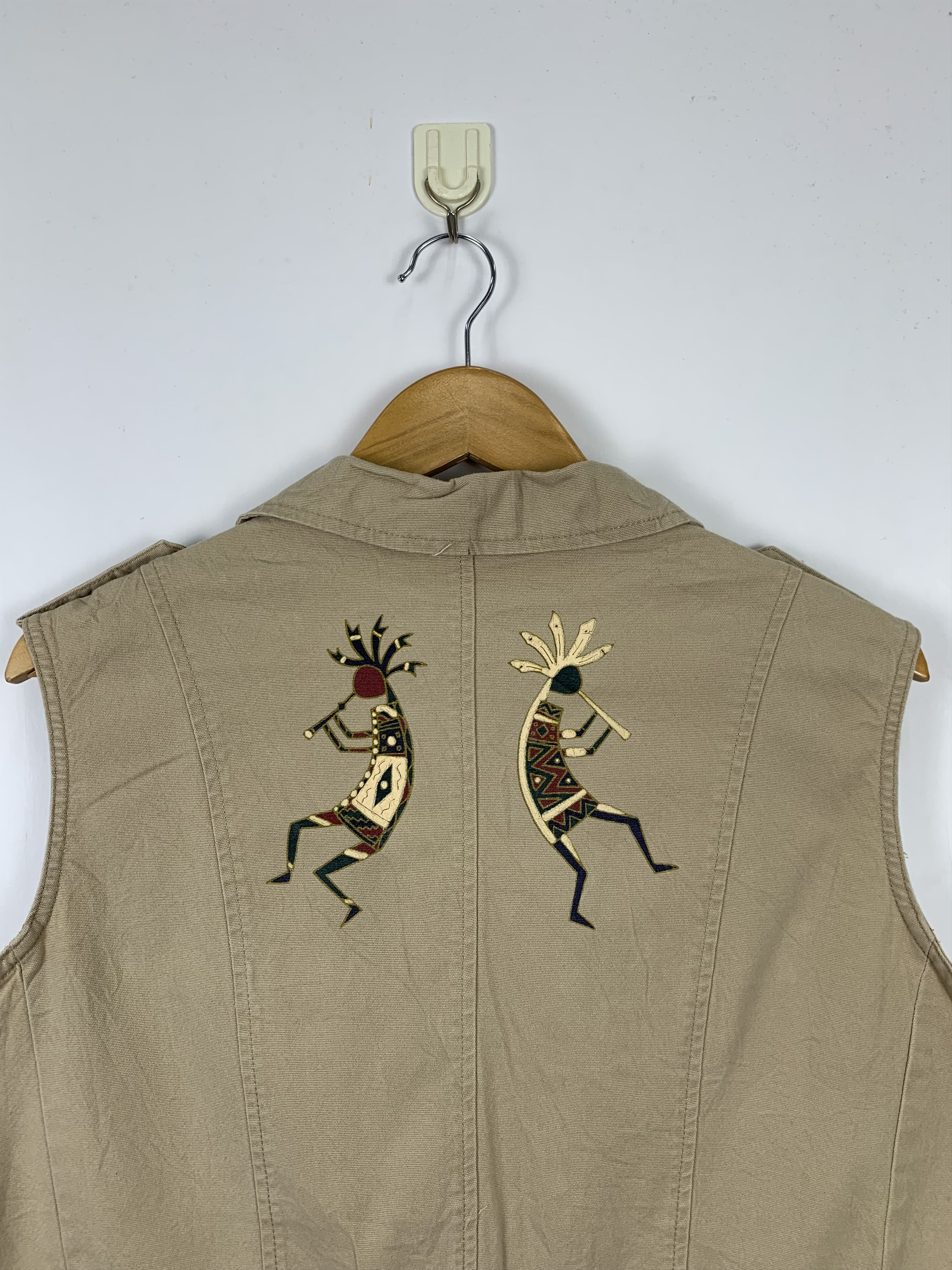 Japanese Brand CAROLINA Aztec Native Navajo Cotton Vests V0119 Size US M / EU 48-50 / 2 - 8 Thumbnail