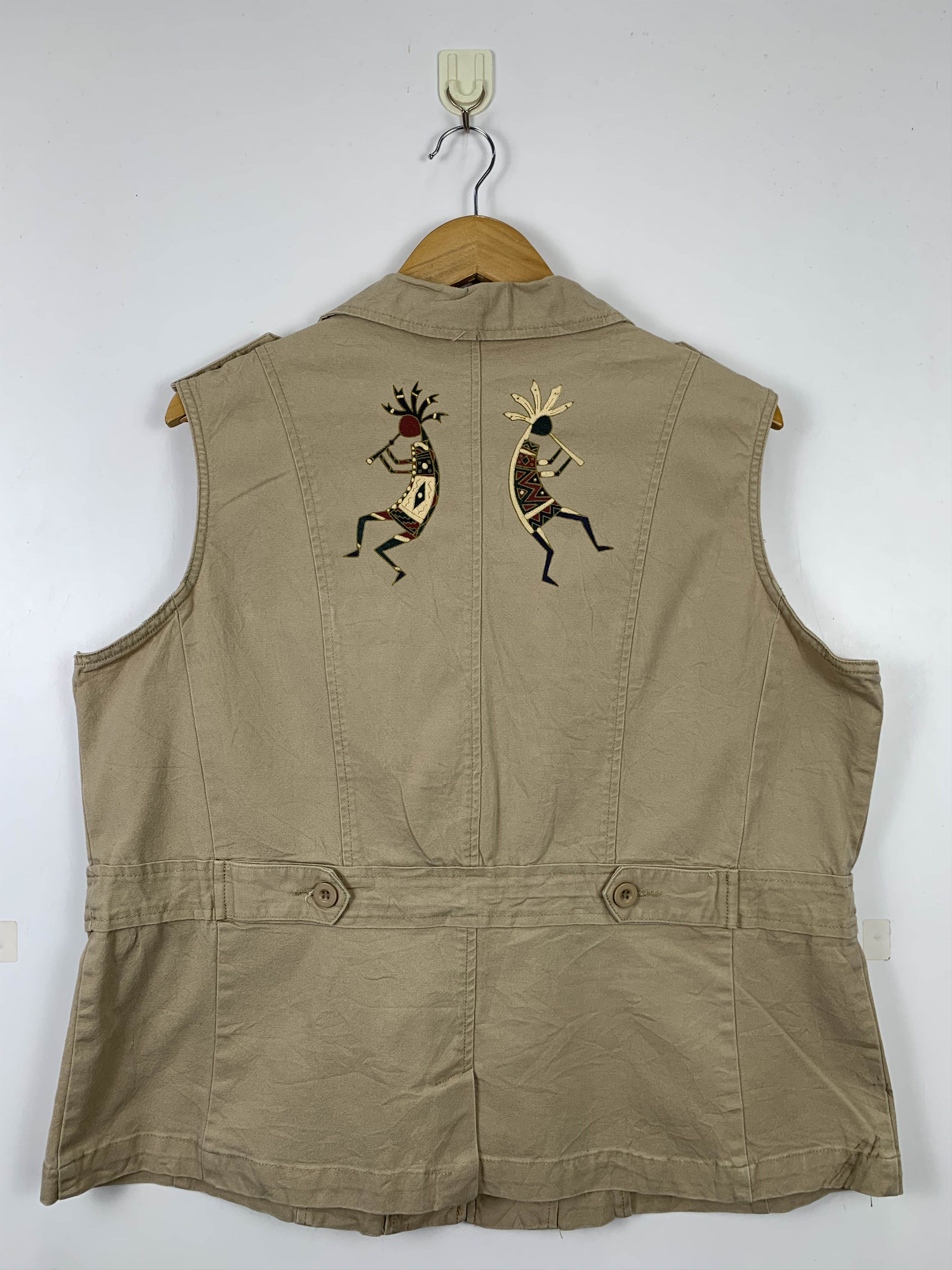 Japanese Brand CAROLINA Aztec Native Navajo Cotton Vests V0119 Size US M / EU 48-50 / 2 - 7 Thumbnail
