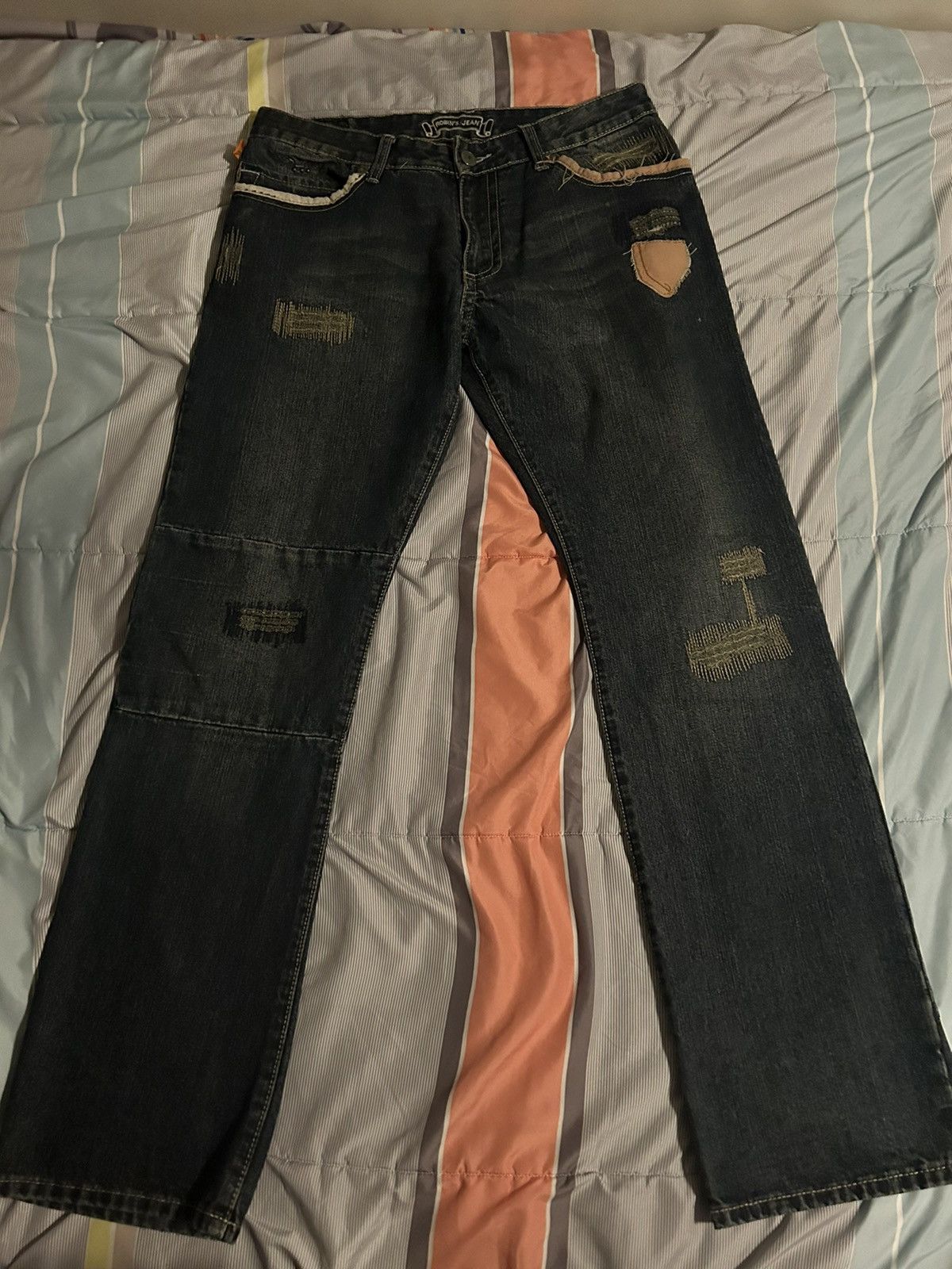 Robins Jeans Robin Jeans Scarecrow Sematary Ragged Denim Size 34 Waist