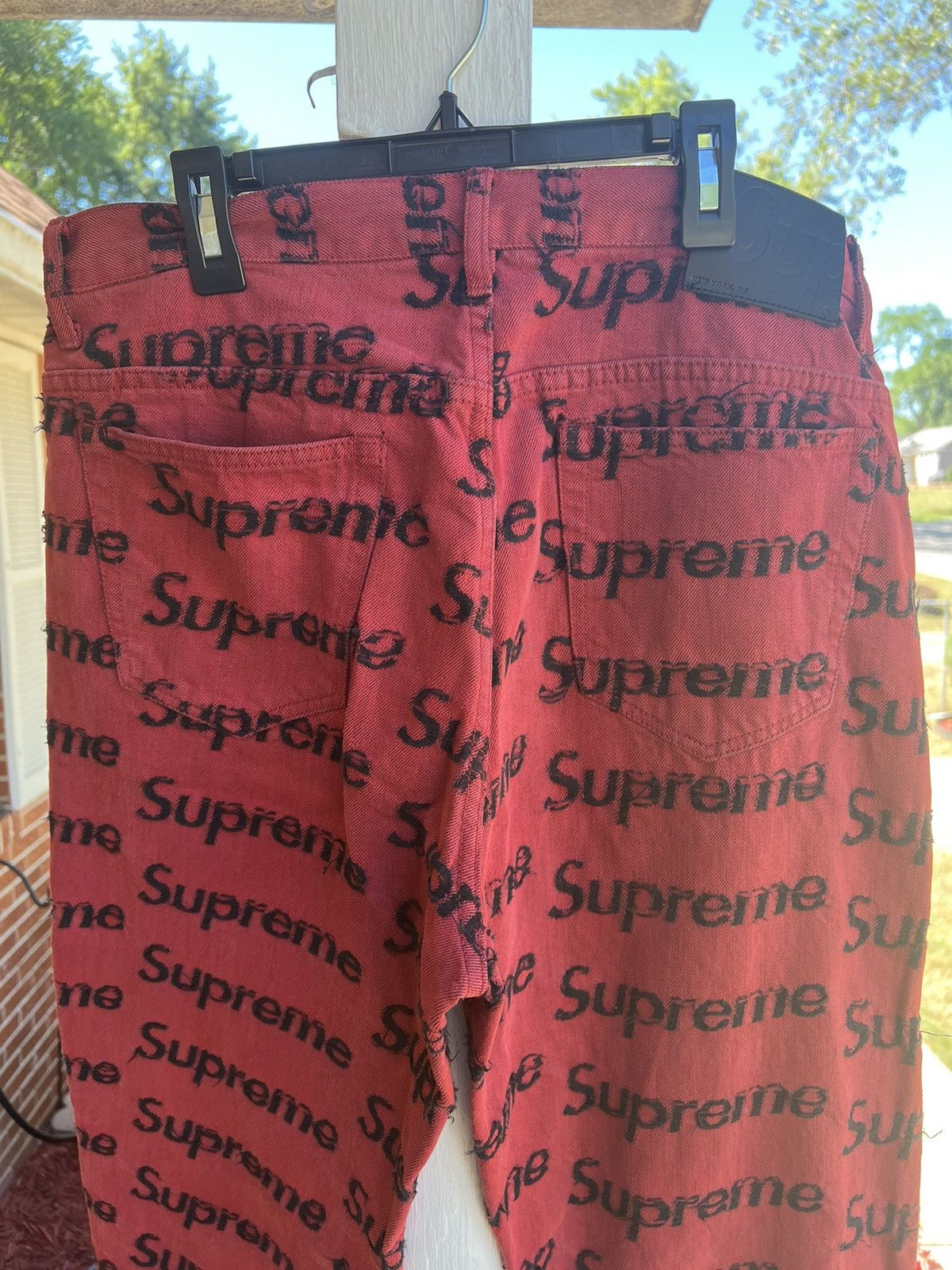 Supreme Supreme 21ss Frayed Logos denim | Grailed