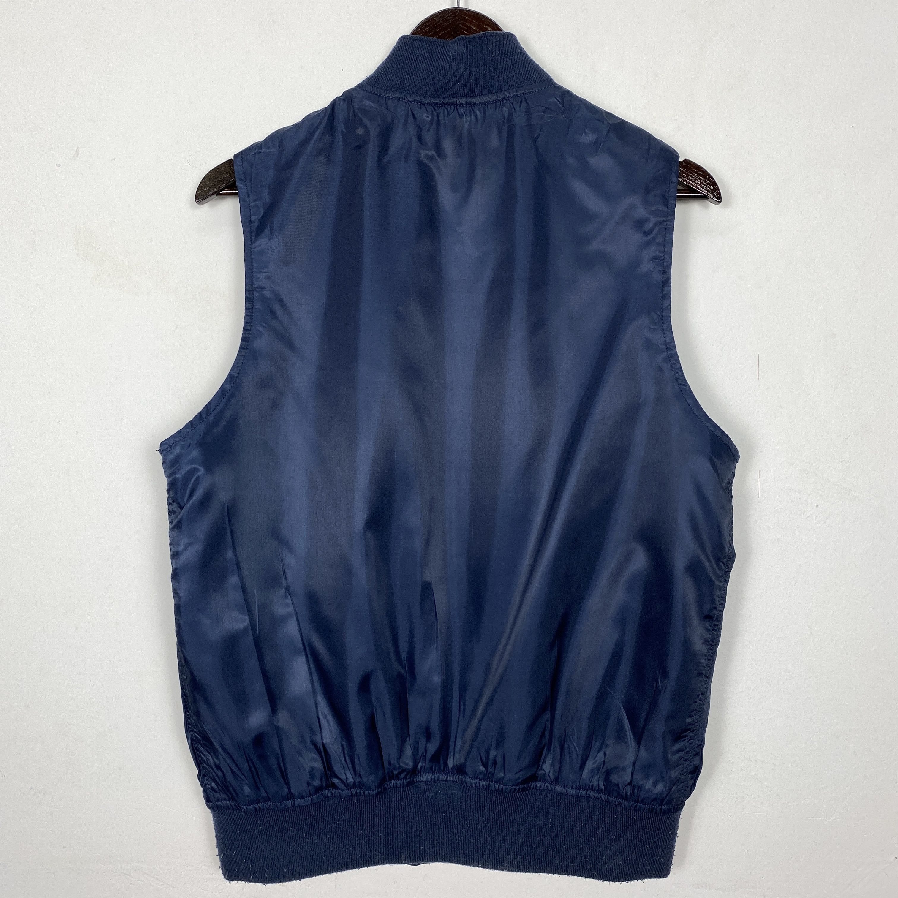 Japanese Brand Vintage Navy Blue Military Vest Like Bombers Size US L / EU 52-54 / 3 - 2 Thumbnail