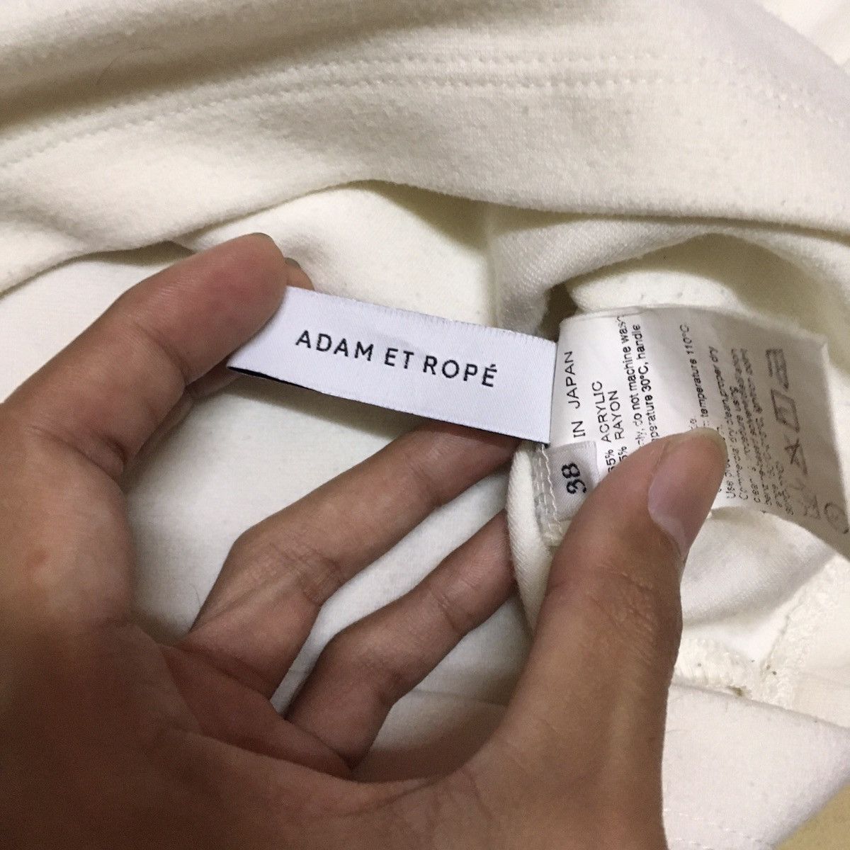 ADAM ET ROPE Adam Et Rope Designer White Turtleneck Shirt Size US M / EU 48-50 / 2 - 10 Thumbnail
