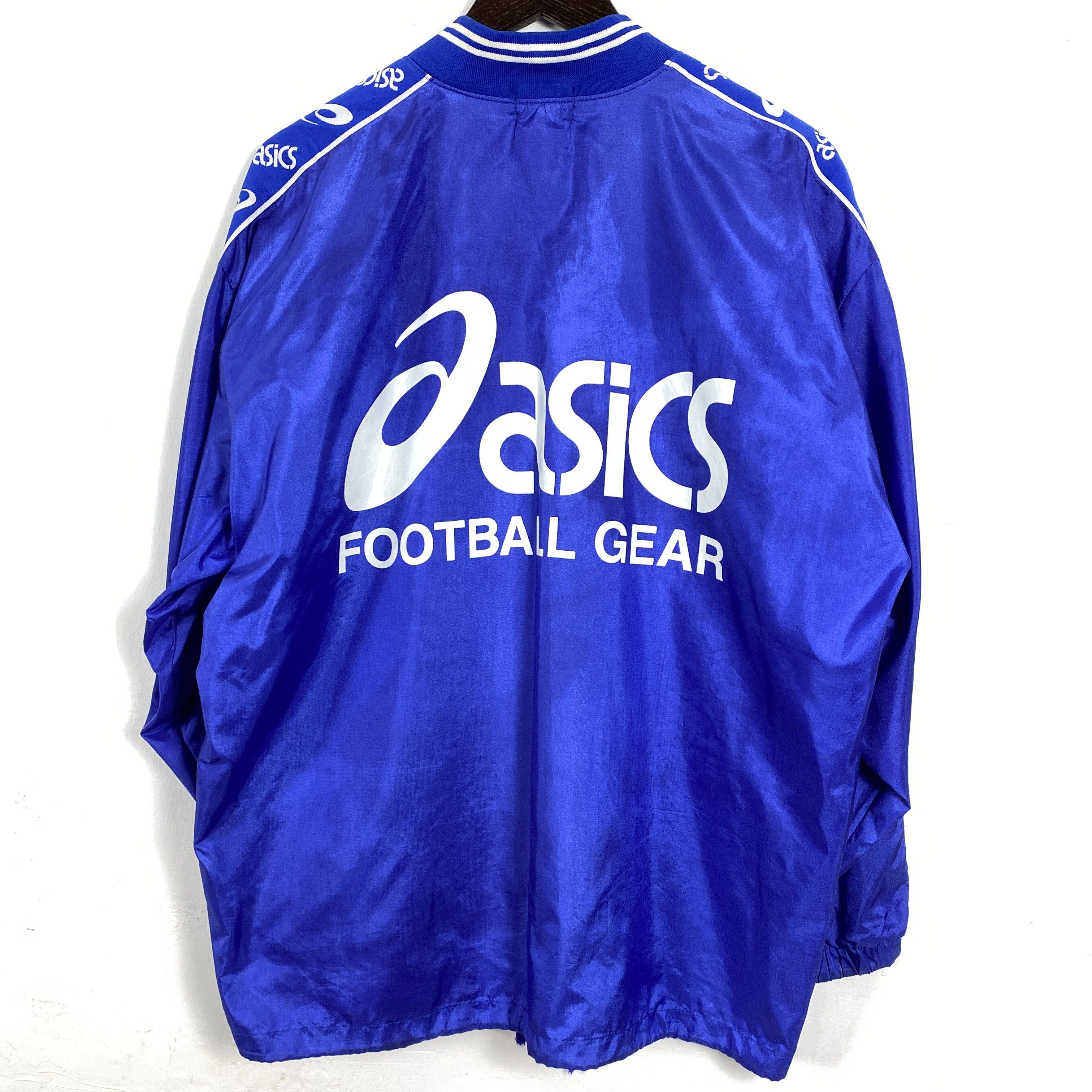 Asics × Vintage Vintage Asics Tape on Sleeve Football Gear Jaspo Windbreaker Size US M / EU 48-50 / 2 - 5 Thumbnail