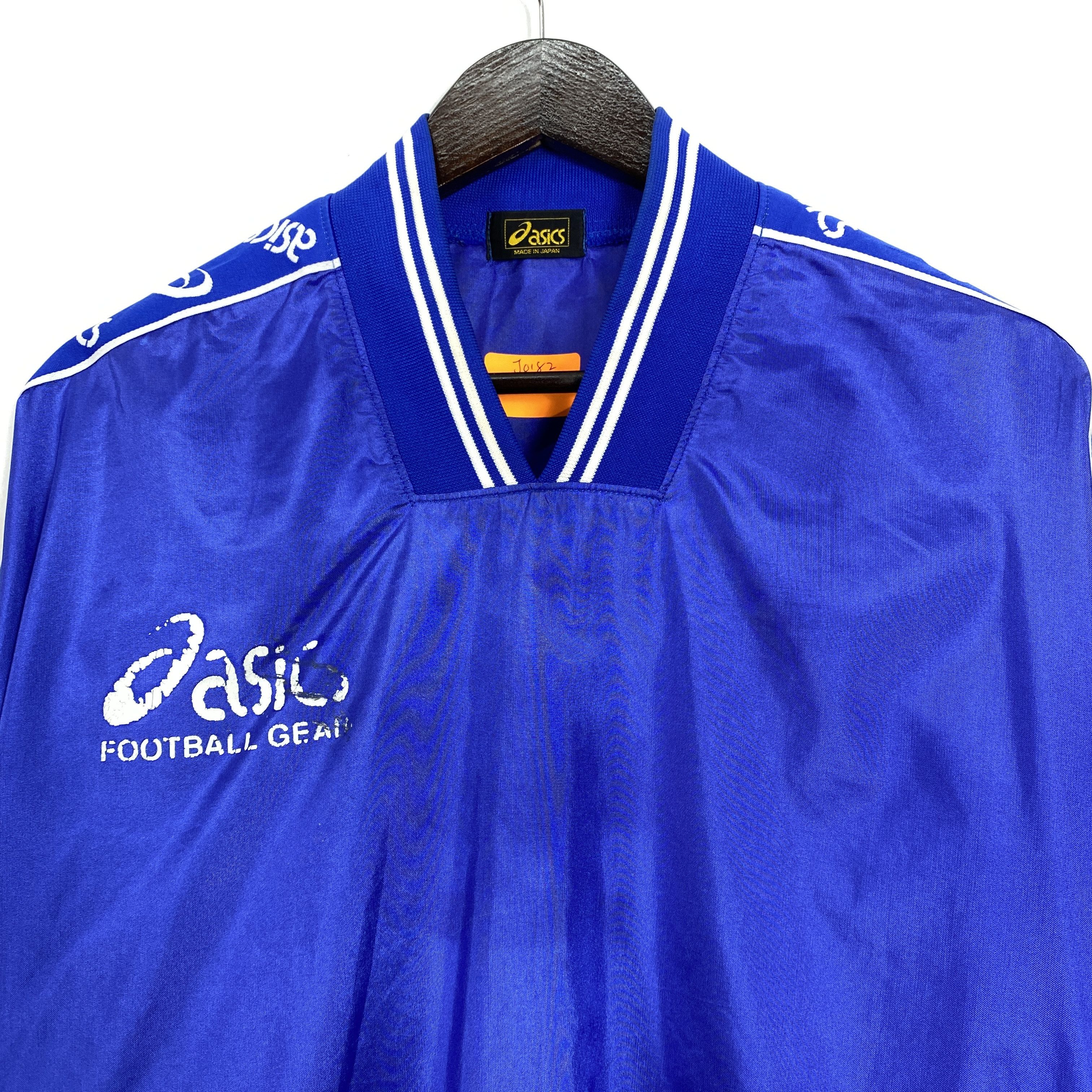 Asics × Vintage Vintage Asics Tape on Sleeve Football Gear Jaspo Windbreaker Size US M / EU 48-50 / 2 - 2 Thumbnail
