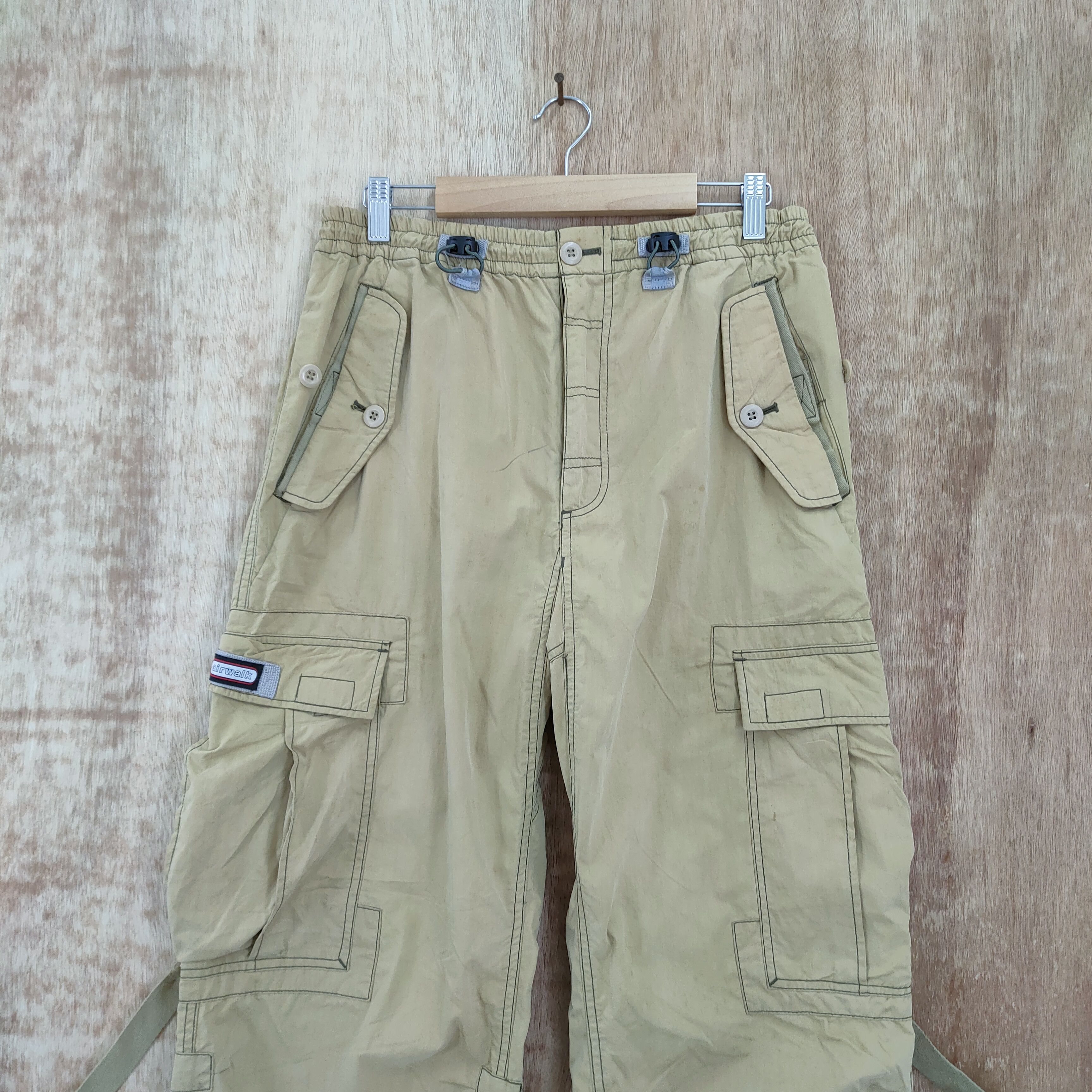 Japanese Brand W34 AIRWALK FADED CARGO PANTS / PARACHUTE PANTS Size US 34 / EU 50 - 2 Thumbnail