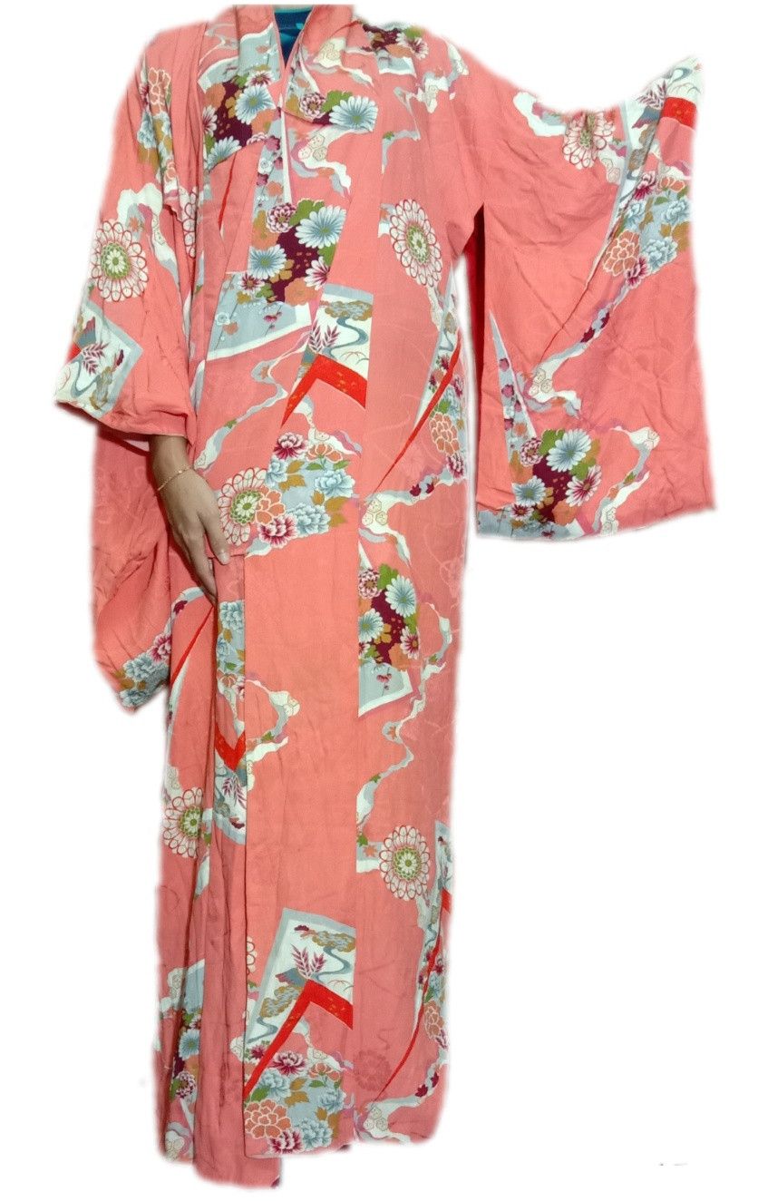 Japanese Brand Kimono Haori Japanese Traditional Floral Crane Style Size L / US 10 / IT 46 - 2 Thumbnail