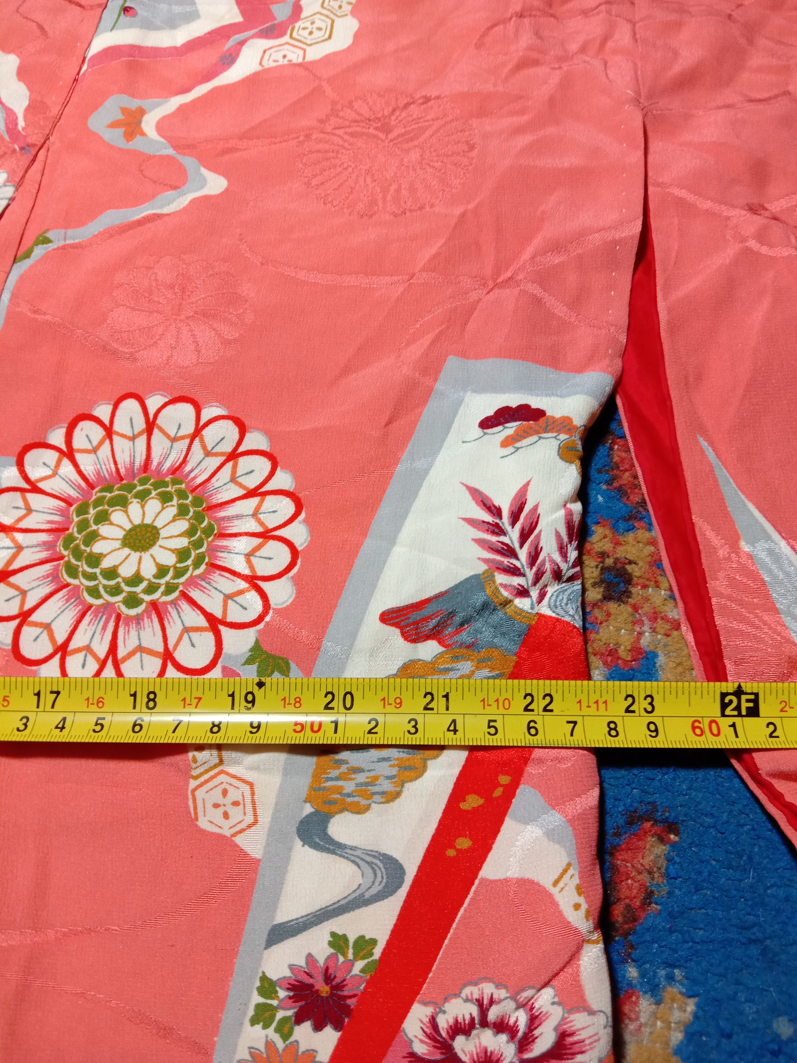 Japanese Brand Kimono Haori Japanese Traditional Floral Crane Style Size L / US 10 / IT 46 - 4 Thumbnail