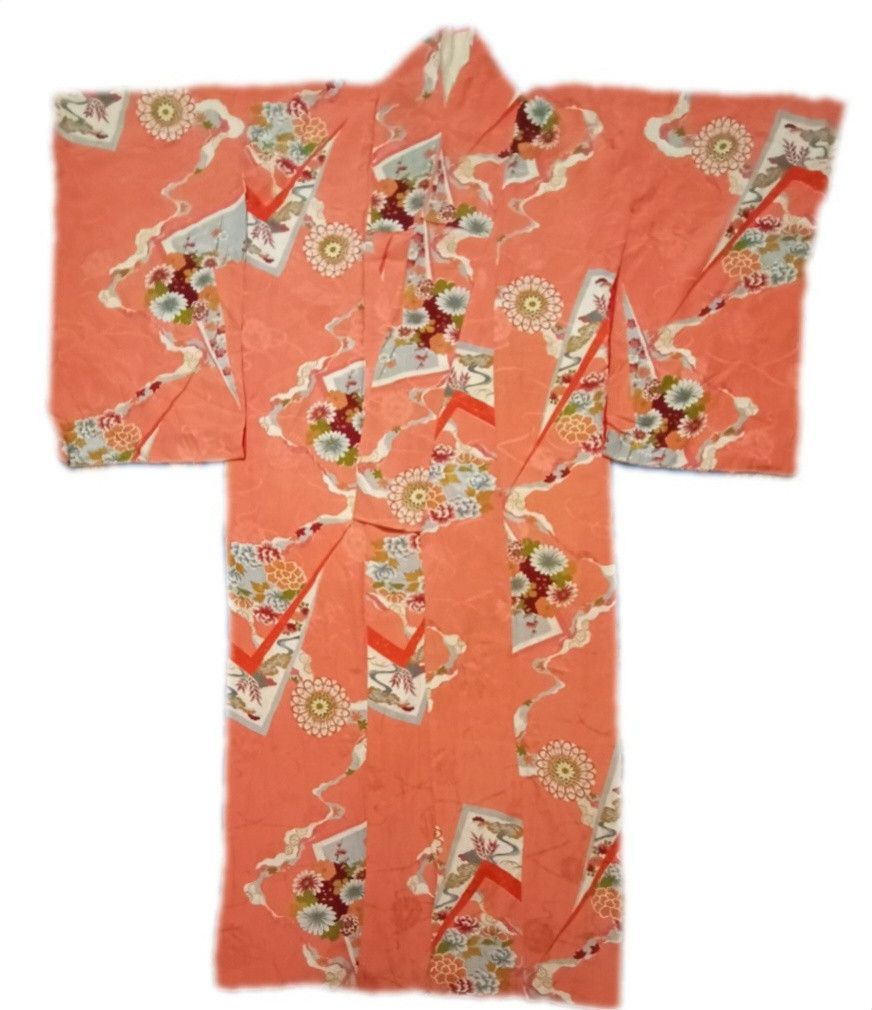 Japanese Brand Kimono Haori Japanese Traditional Floral Crane Style Size L / US 10 / IT 46 - 1 Thumbnail