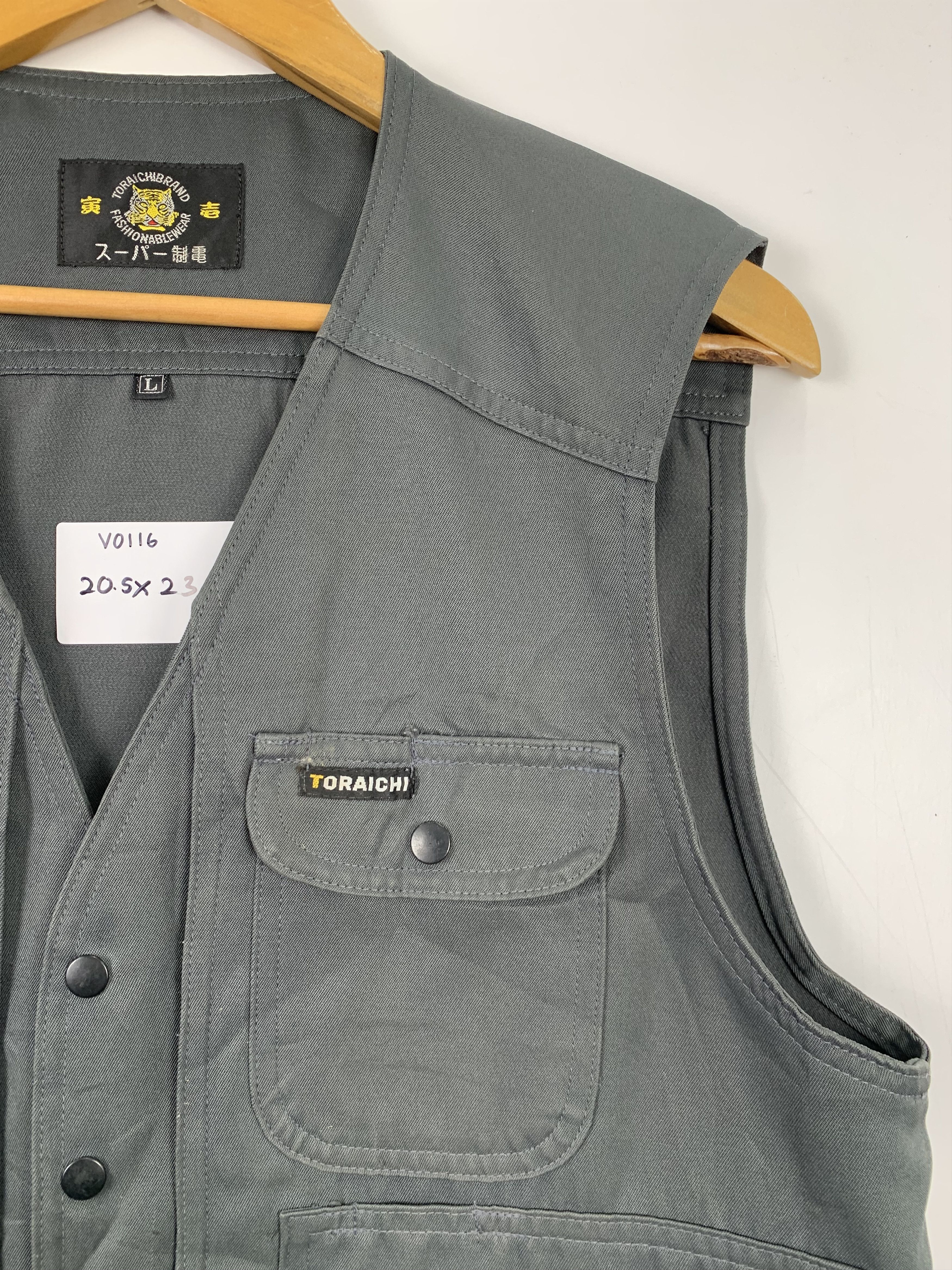 Japanese Brand Vintage TORAICHI BRAND Cotton Multi Pocket Button Vests Size US M / EU 48-50 / 2 - 4 Thumbnail